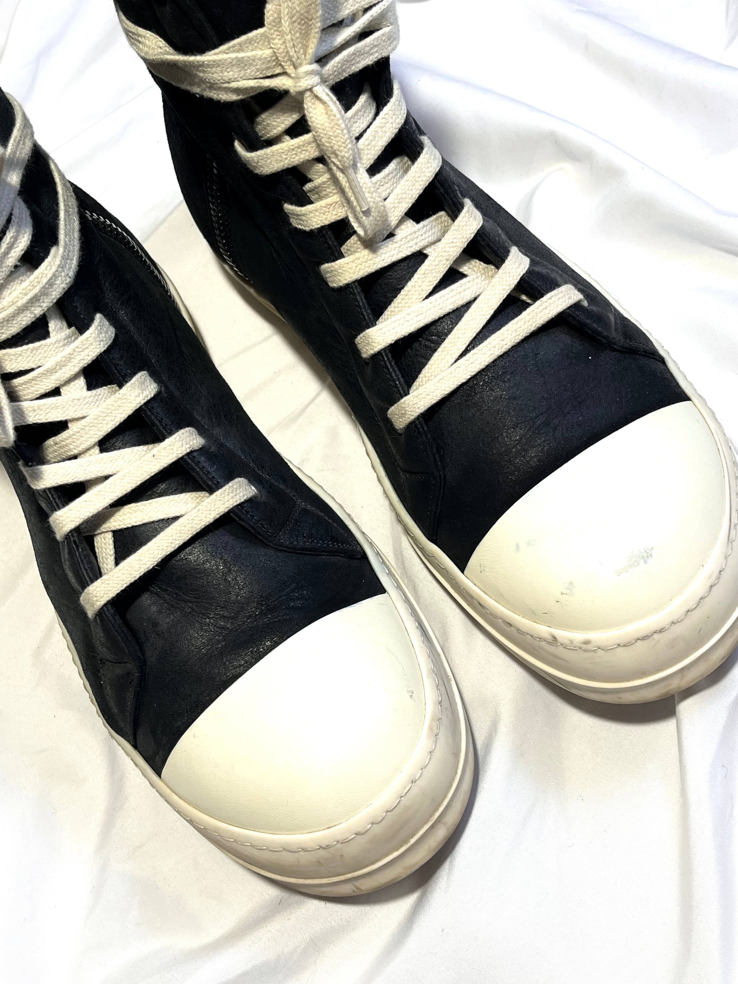 RICK OWENS FW17 'WALRUS' SHEARLING RAMONES HI-TOP