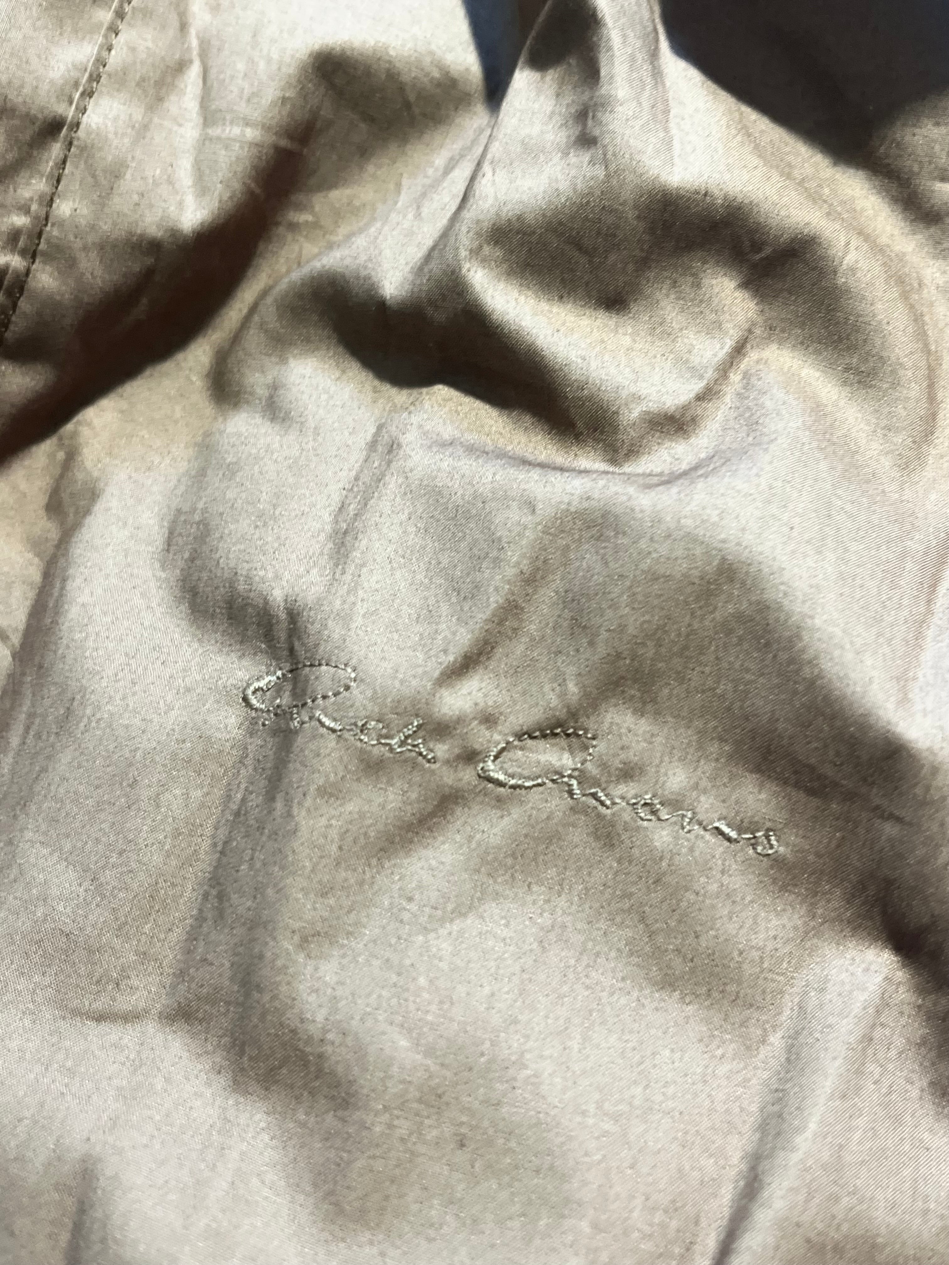 RICK OWENS FW14 "MOODY" HOODED LAMBSKIN JACKET IN CARAMEL SIZE 46IT
