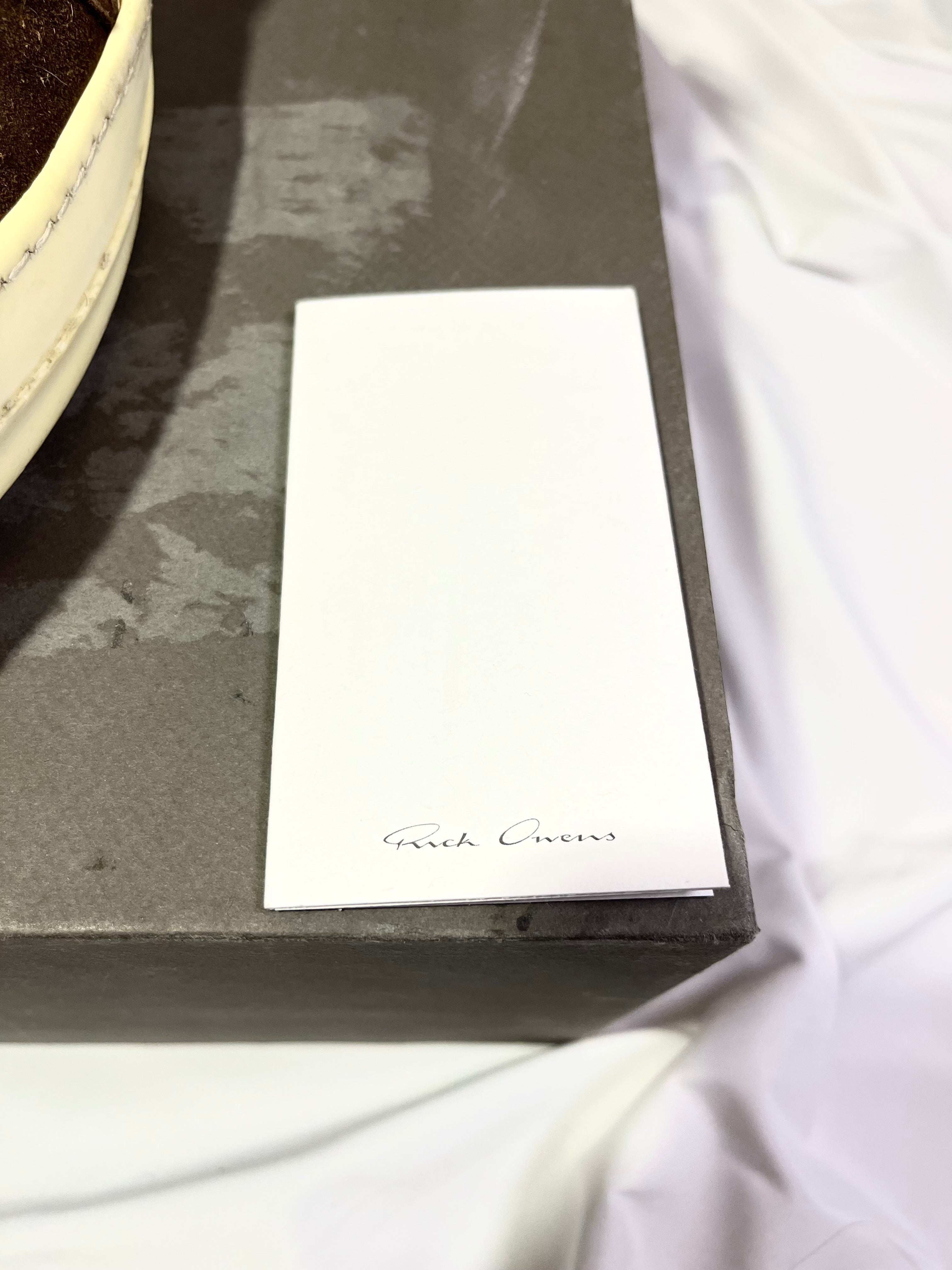 RICK OWENS BROWN/MILK SUEDE LEATHER GEOBASKETS