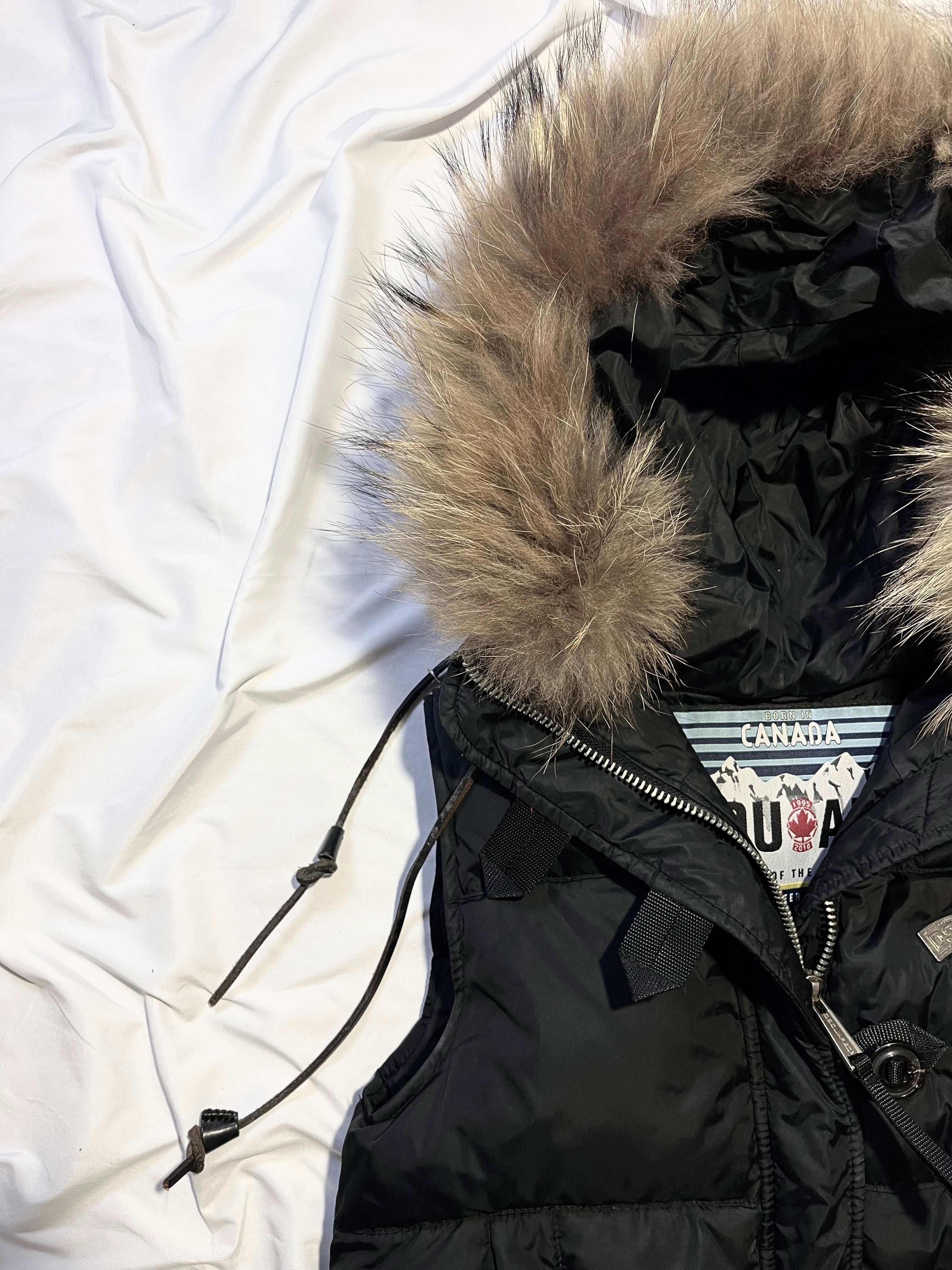 DSQUARED2 FW10 DRAWSTRINGS REAL FUR VEST