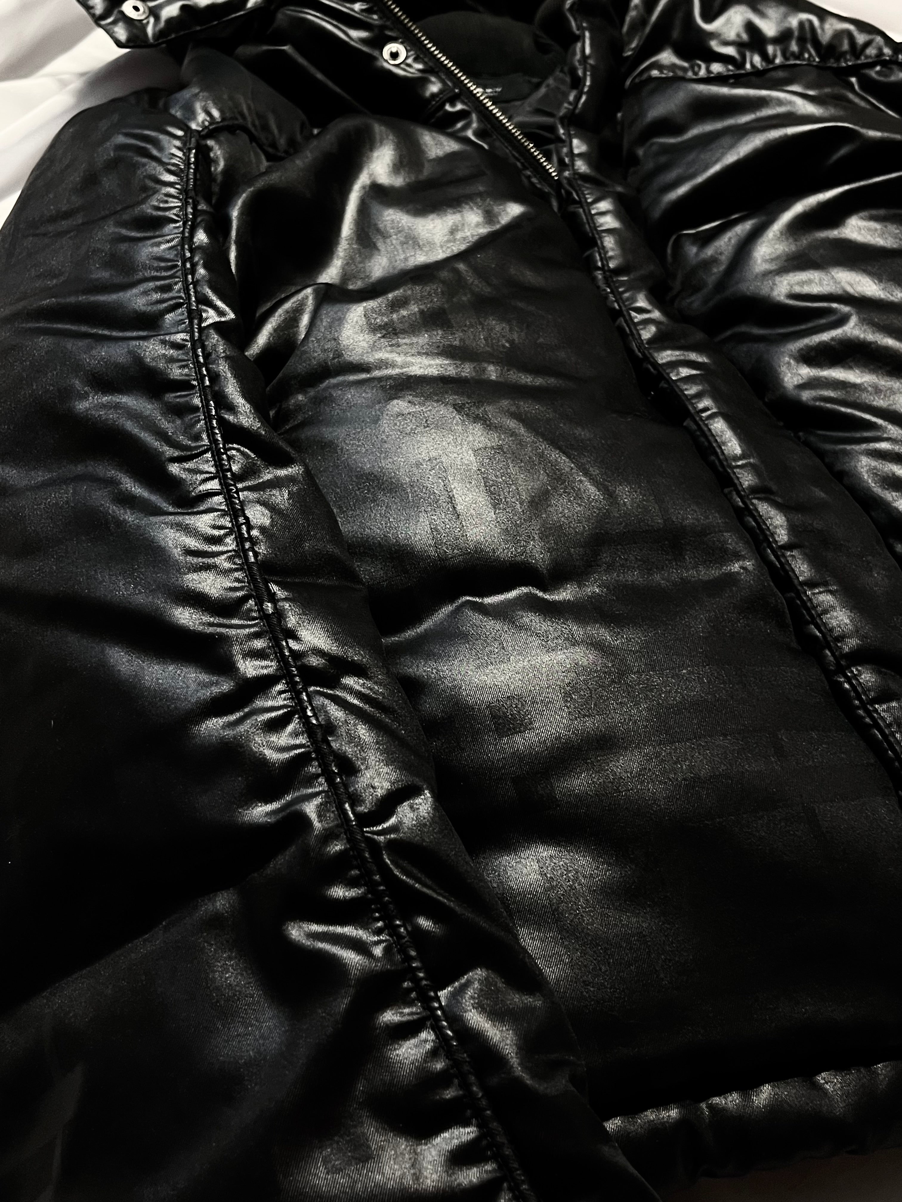 BURBERRY BLACK LABEL 2009 REAL FUR NOVA CHECK PUFFER DOWN JACKET