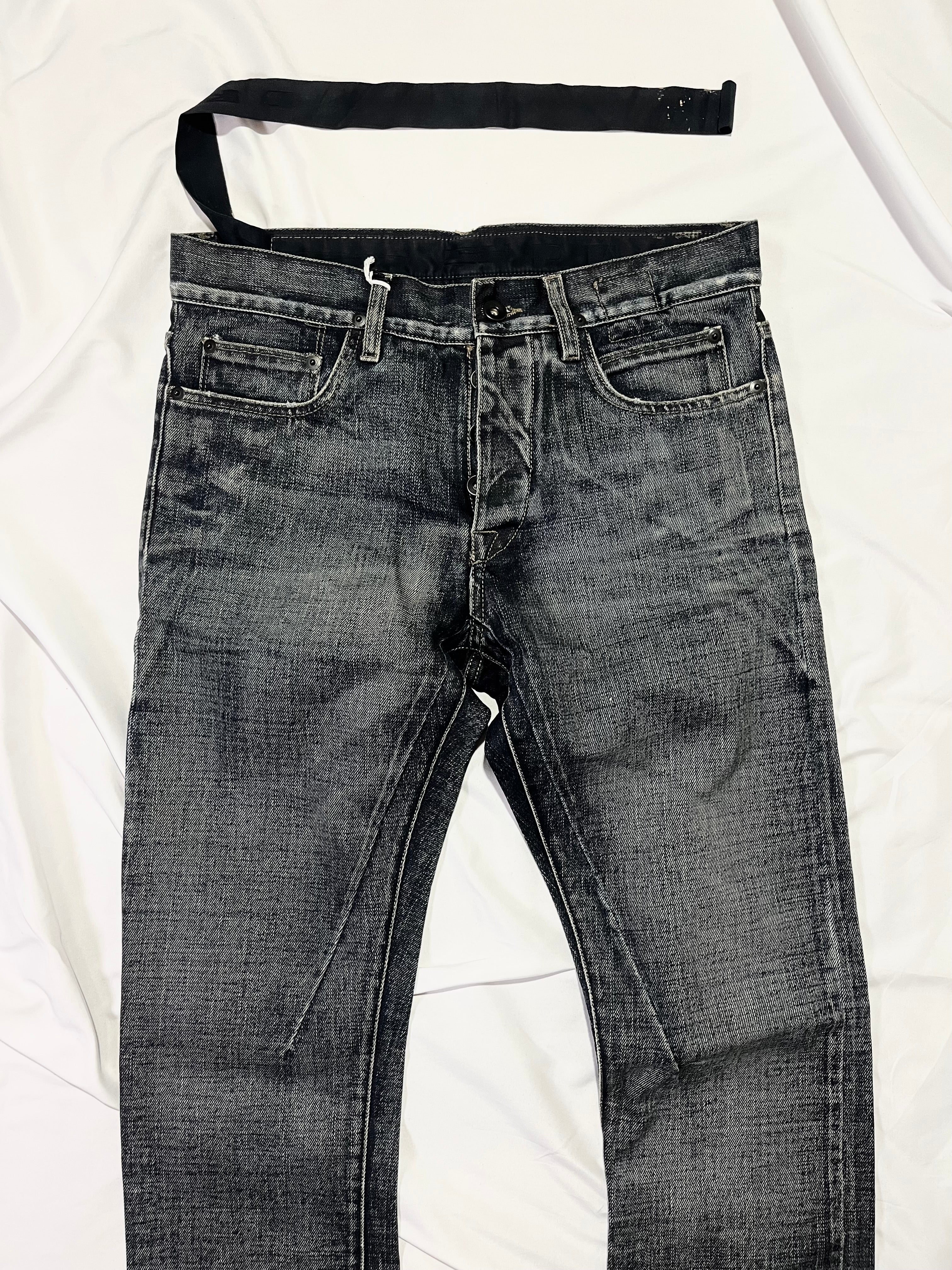 RICK OWENS DRKSHDW 'NEIL BLUE' OLD DETROIT CUT BLUE DENIM BRAND NEW WITH TAGS IN  W30