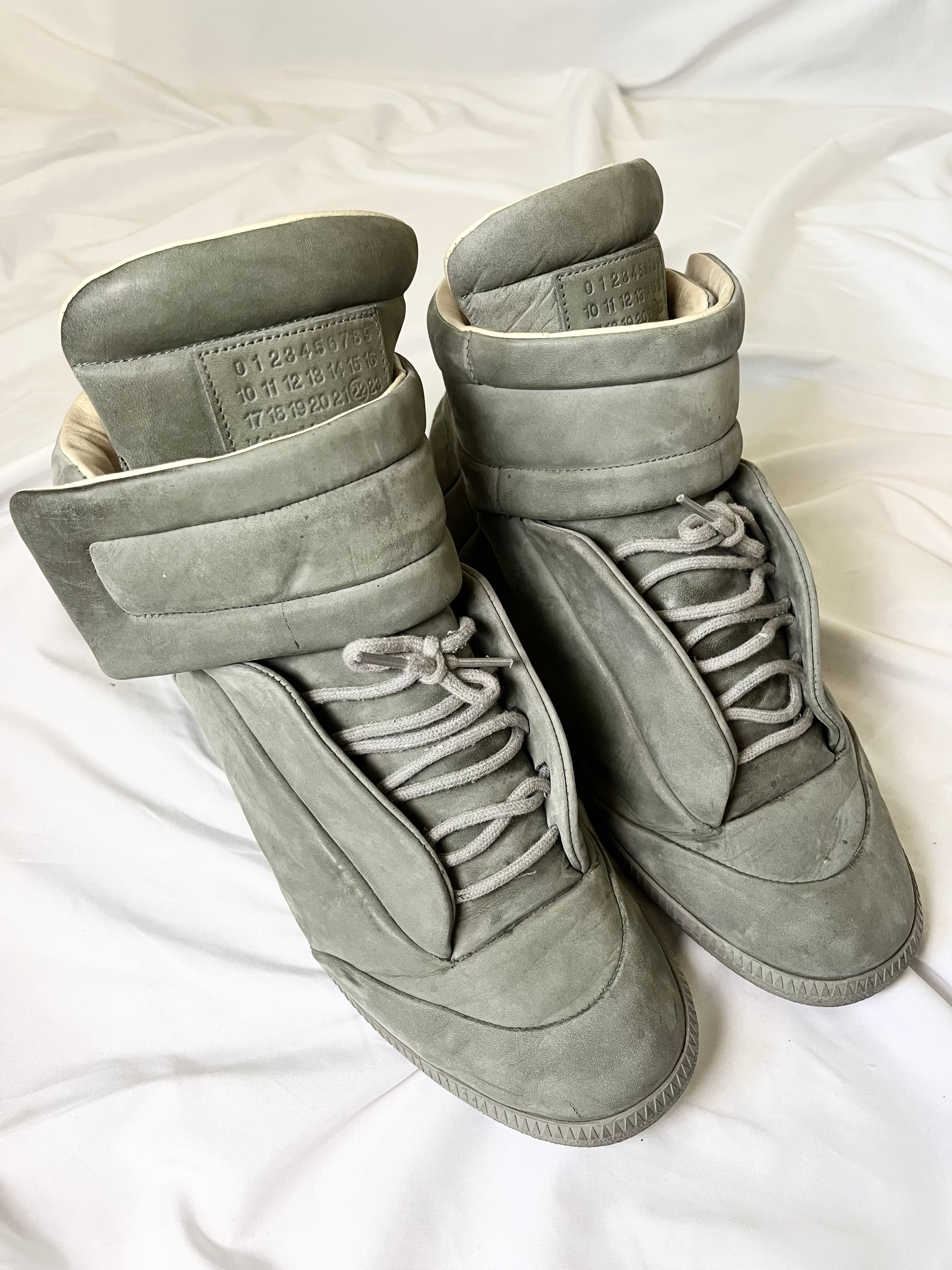 MAISON MARTIN MARGIELA  2012 FUTURE HIGH OLIVE GREEN SUEDE FIRST RELEASE