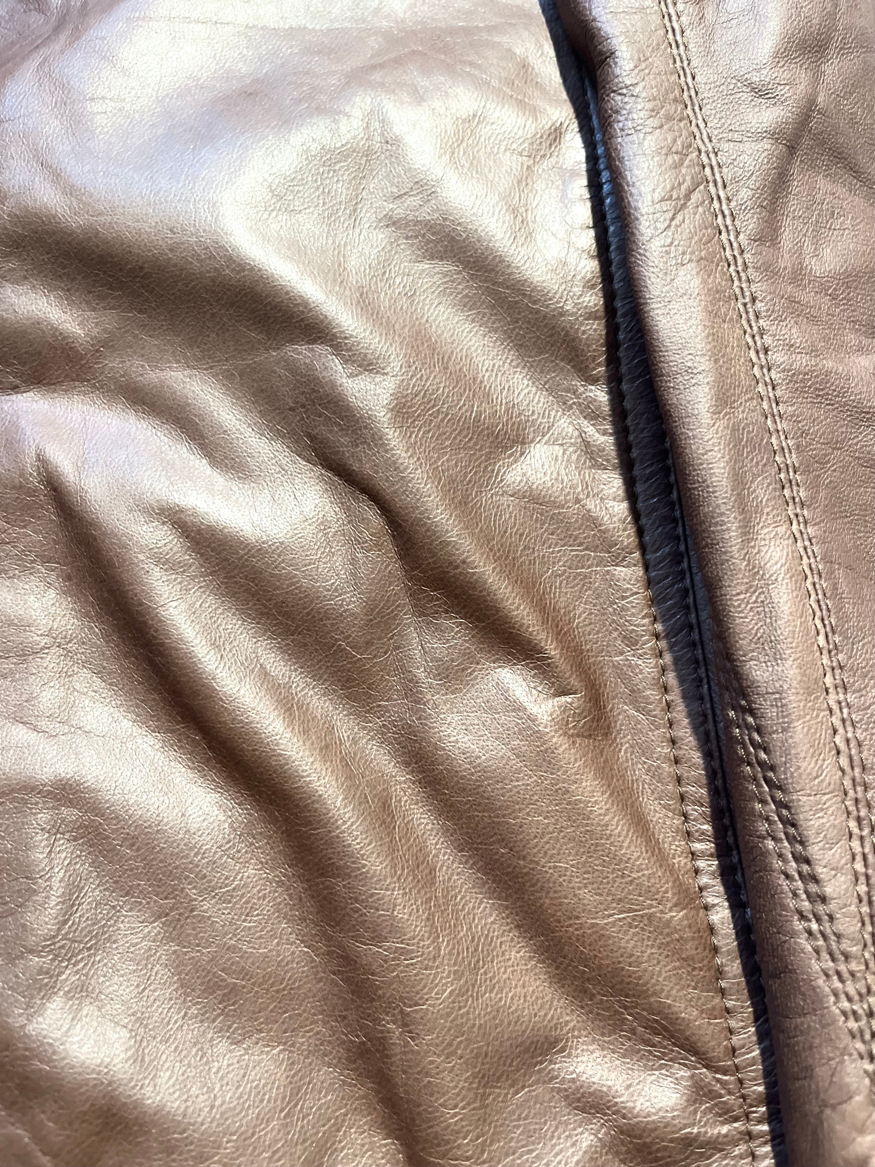 RICK OWENS FW14 "MOODY" HOODED LAMBSKIN JACKET IN CARAMEL SIZE 46IT