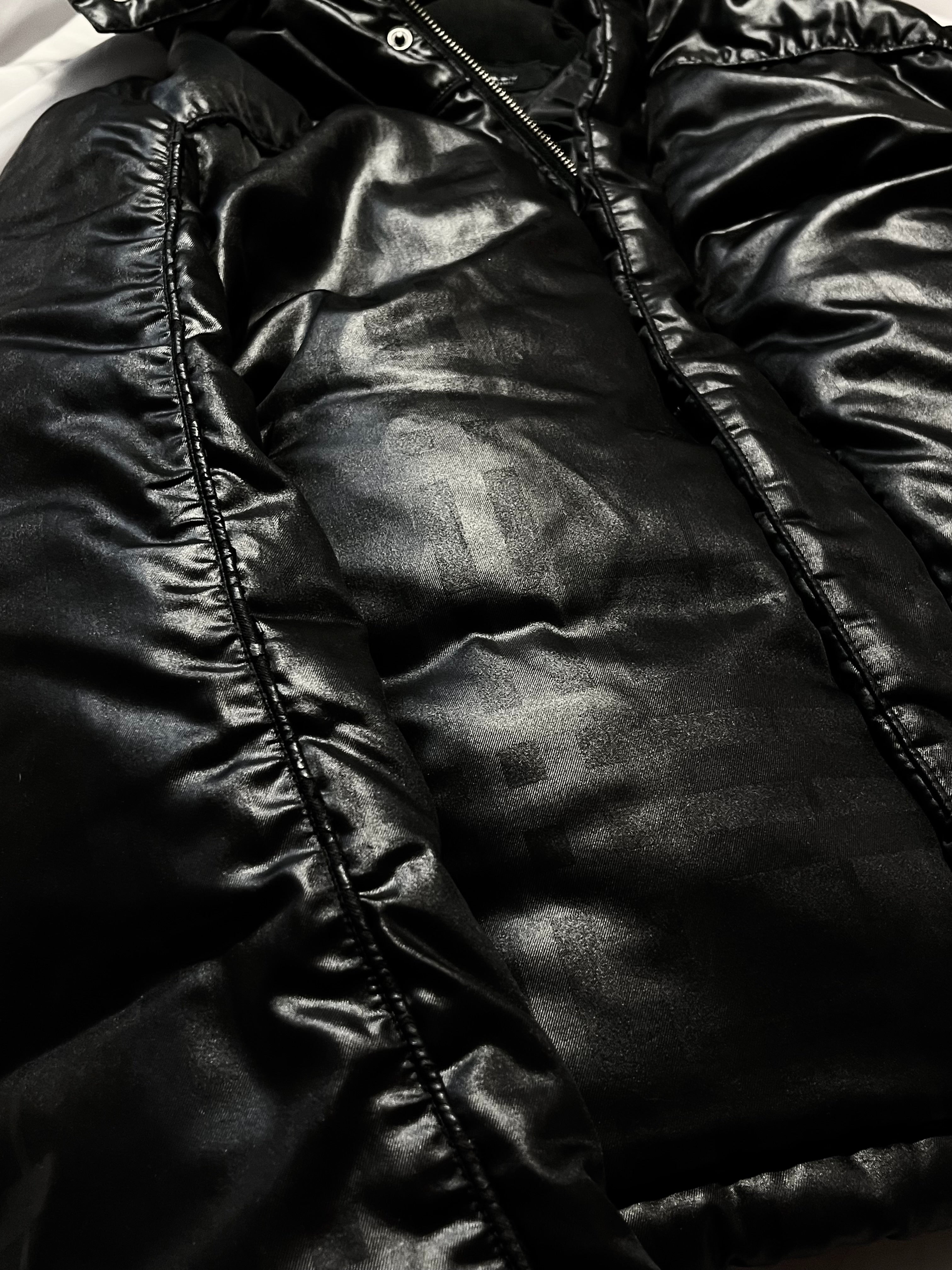 BURBERRY BLACK LABEL 2009 REAL FUR NOVA CHECK PUFFER DOWN JACKET