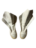 RICK OWENS WHITE/MILK LEATHER LACELESS /MOUNTAIN RAMONES