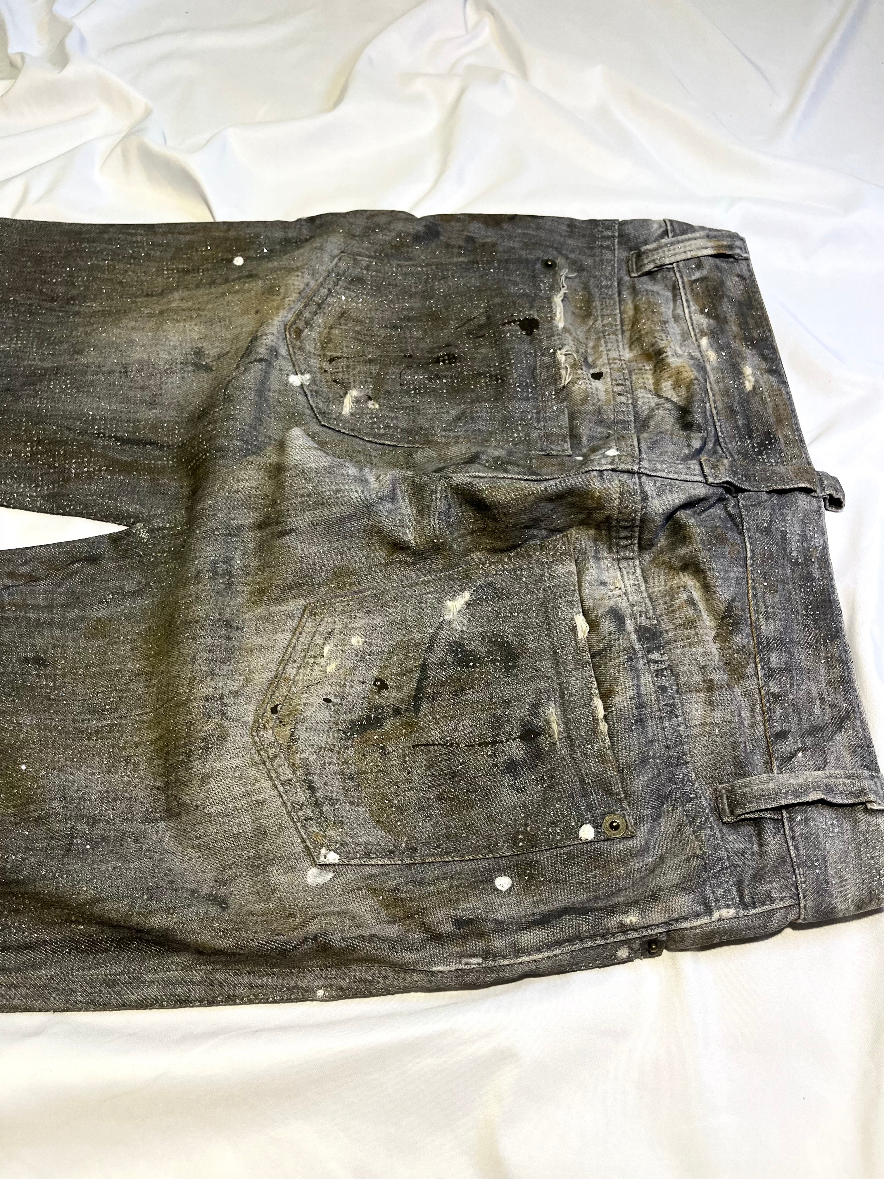 DSQUARED2 FW10 MUDDY GLITTER JEANS IN GRAY SIZE 40 EU