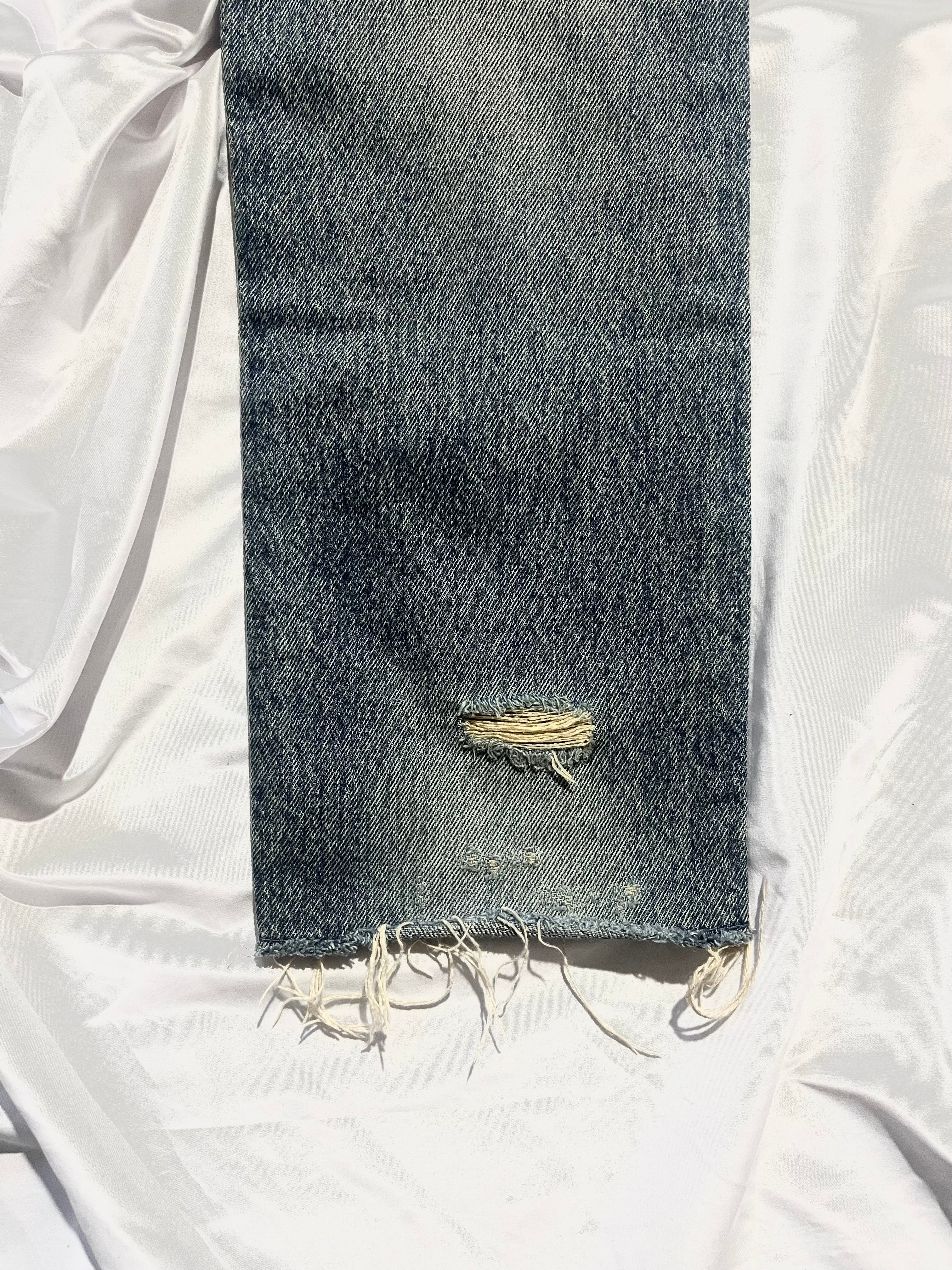 SAINT LAURENT FW19 D18 PAISLEY BANDANA DENIM BY ANTHONY VACCARELLO IN W30