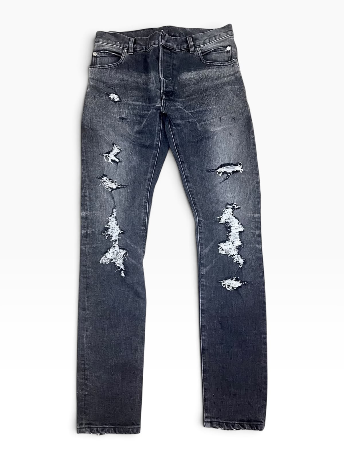 BALMAIN ROUSTEING BLOWOUT JEANS