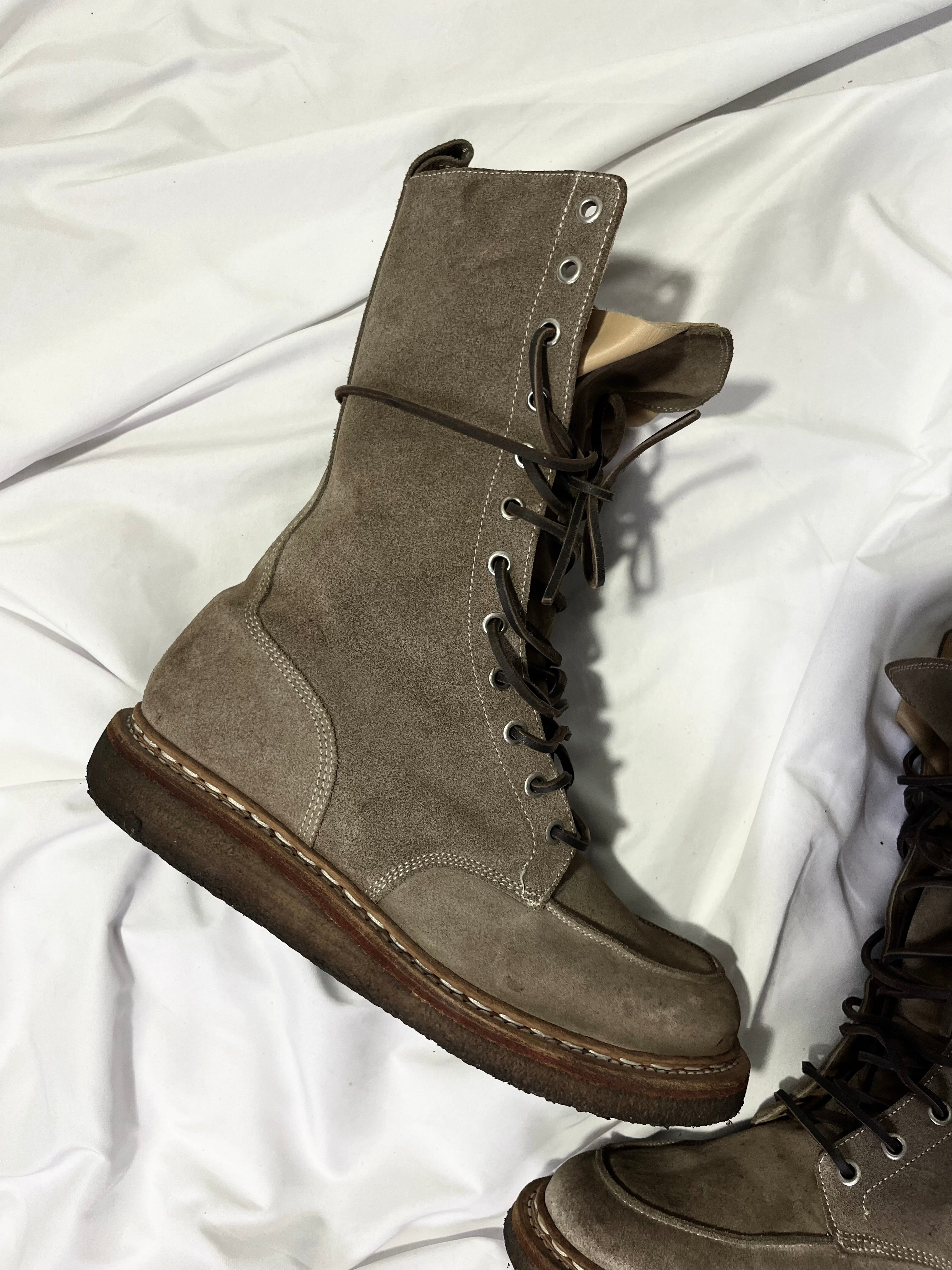 BALMAIN FW11 RANGER BOOTS IN KHAKI SUEDE BY CHRISTOPHE DECARNIN