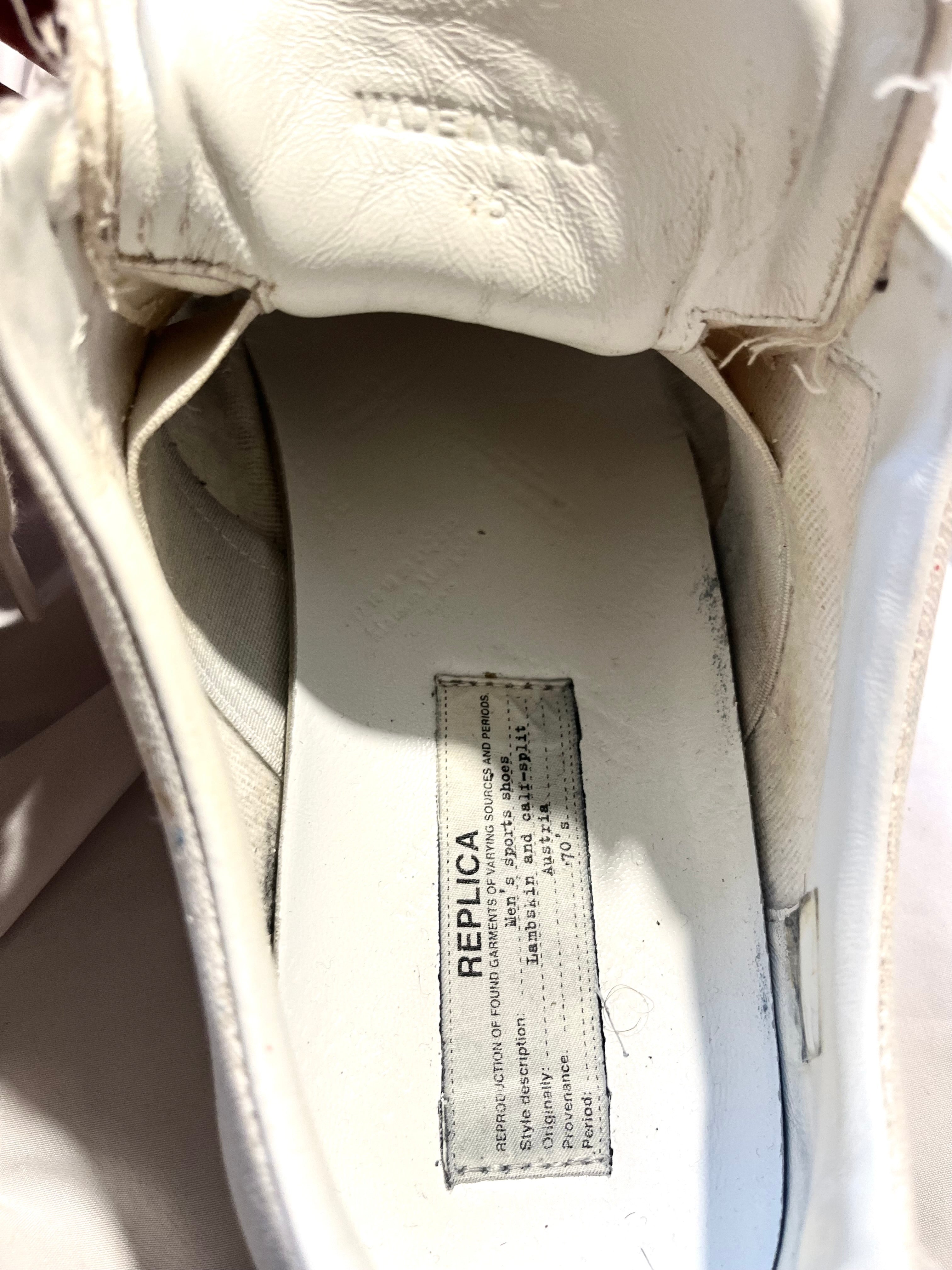 MAISON MARGIELA WHITE CANVAS PAINT SPLATTER RED/BLUE GATS