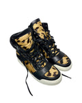 BALMAIN CHEETAH PRINT FUR DUNKS IN SIZE 42 BY OLIVIER ROUSTEING