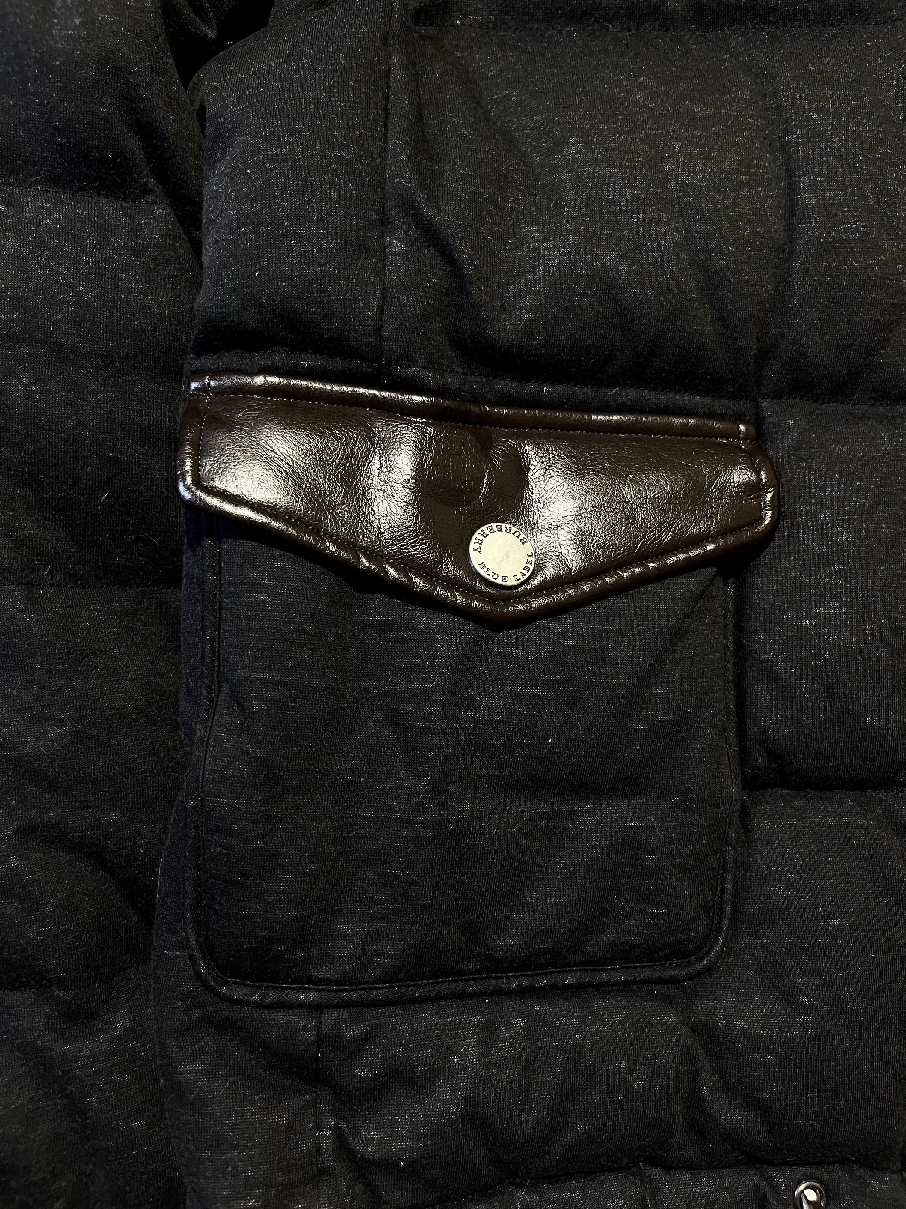 BURBERRY BLUE LABEL 2009 REAL FUR LEATHER DETAILS PUFFER DOWN JACKET