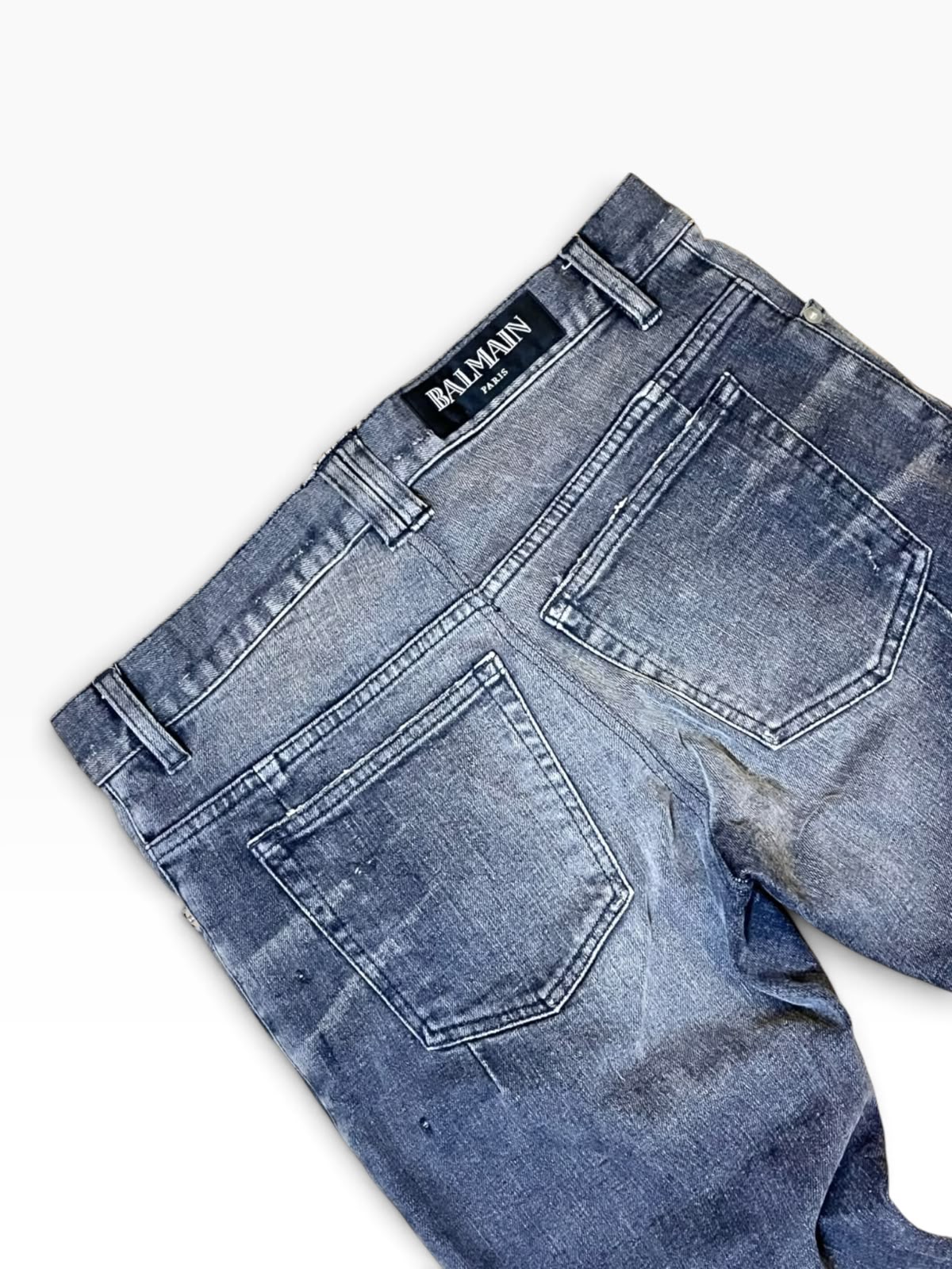 BALMAIN ROUSTEING BLOWOUT JEANS