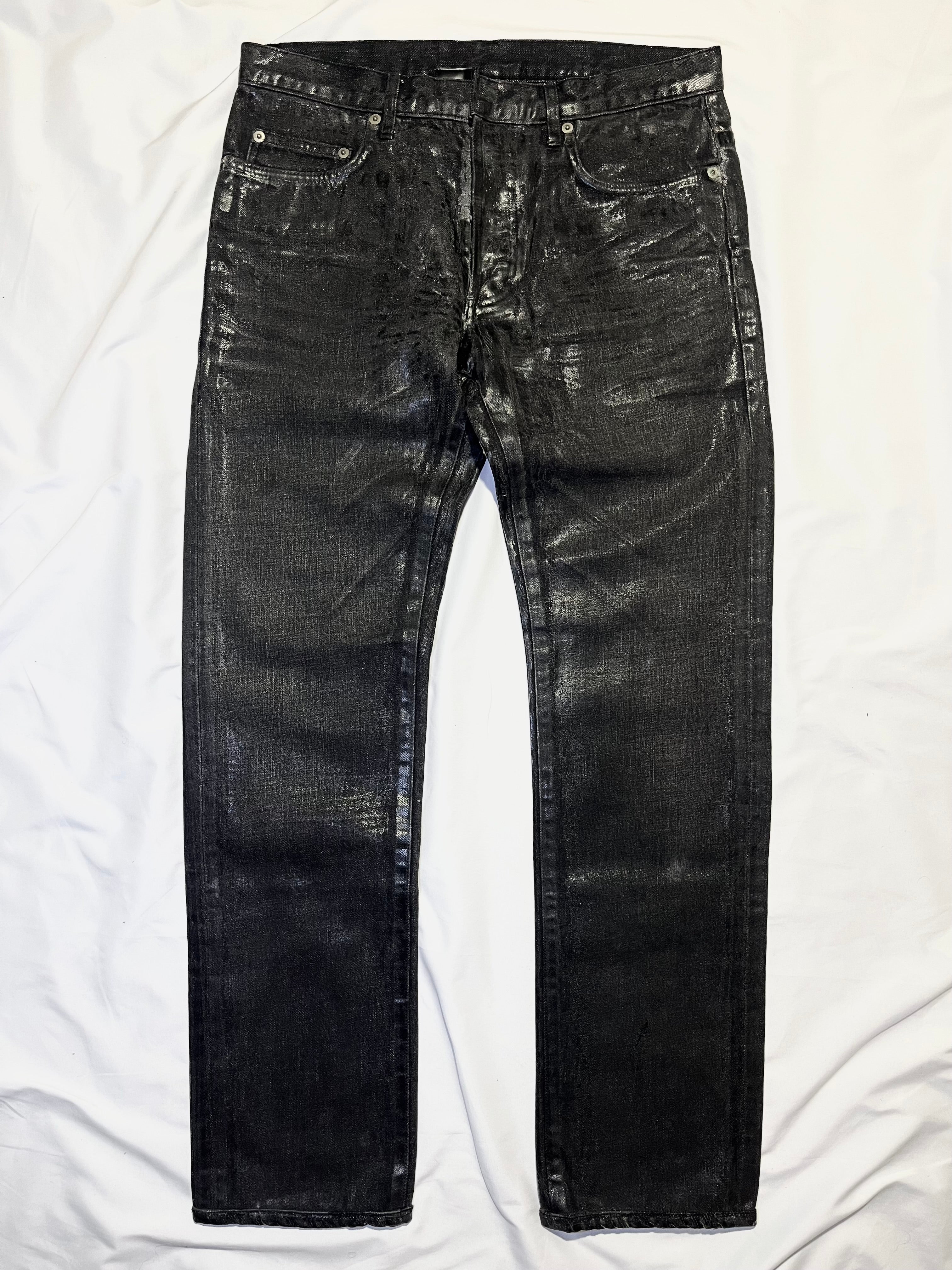 DIOR FW07 'NAVIGATE' WAXED LUSTERS COATED DENIM