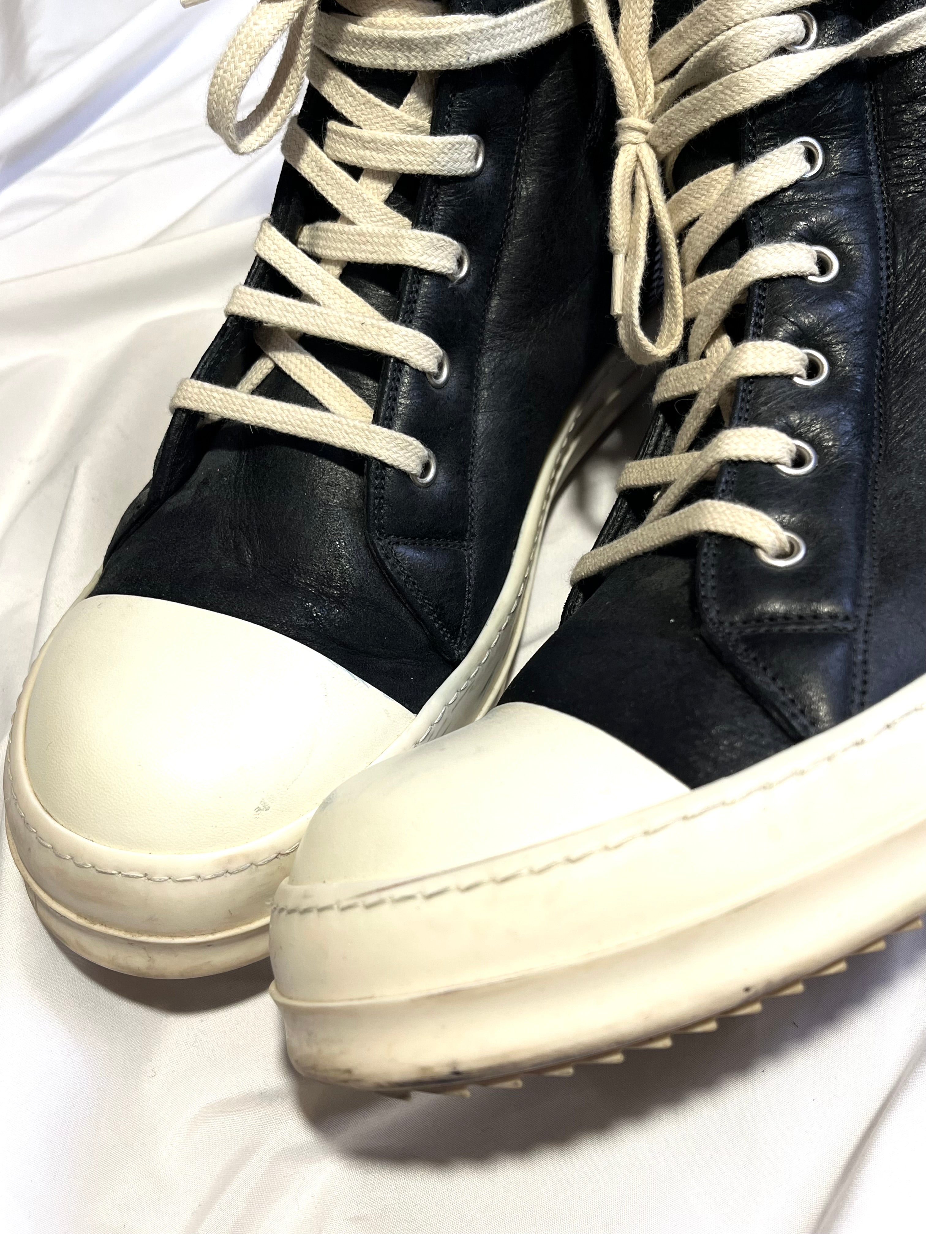 RICK OWENS FW17 'WALRUS' SHEARLING RAMONES HI-TOP