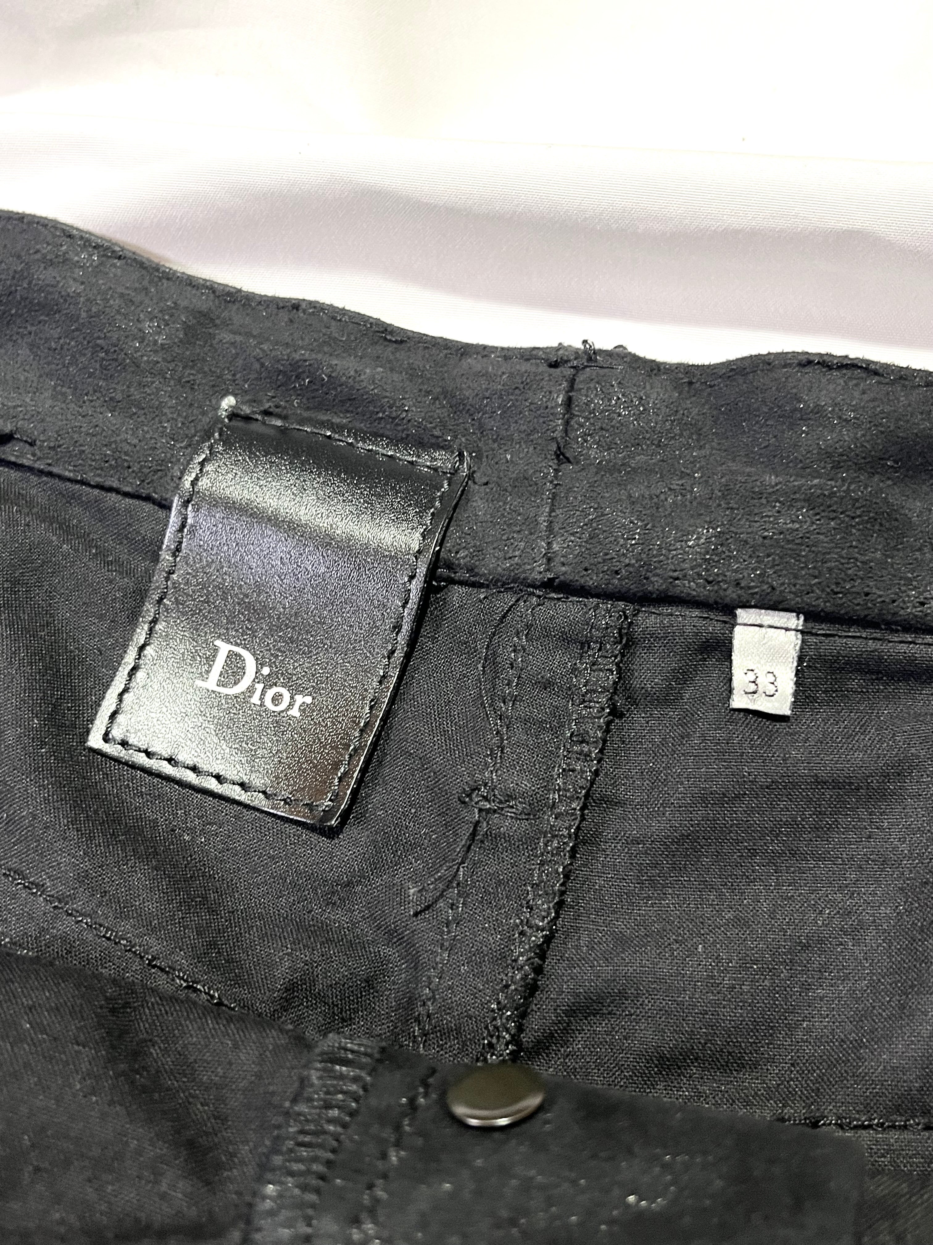 DIOR GLITTER COATED MOLESKIN TROUSERS BY KRISS VAN ASSCHE IN W33
