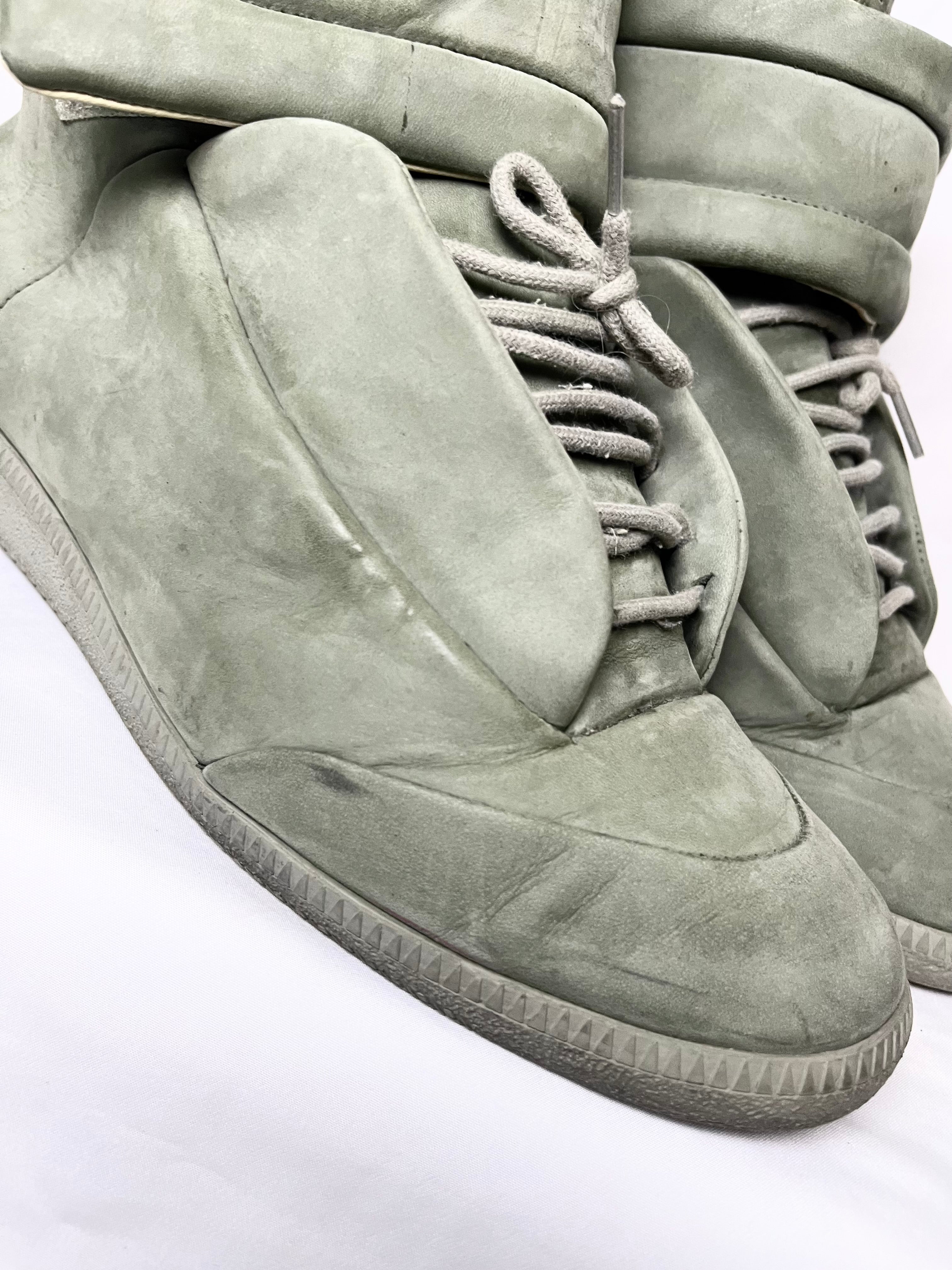 MAISON MARTIN MARGIELA  2012 FUTURE HIGH OLIVE GREEN SUEDE FIRST RELEASE