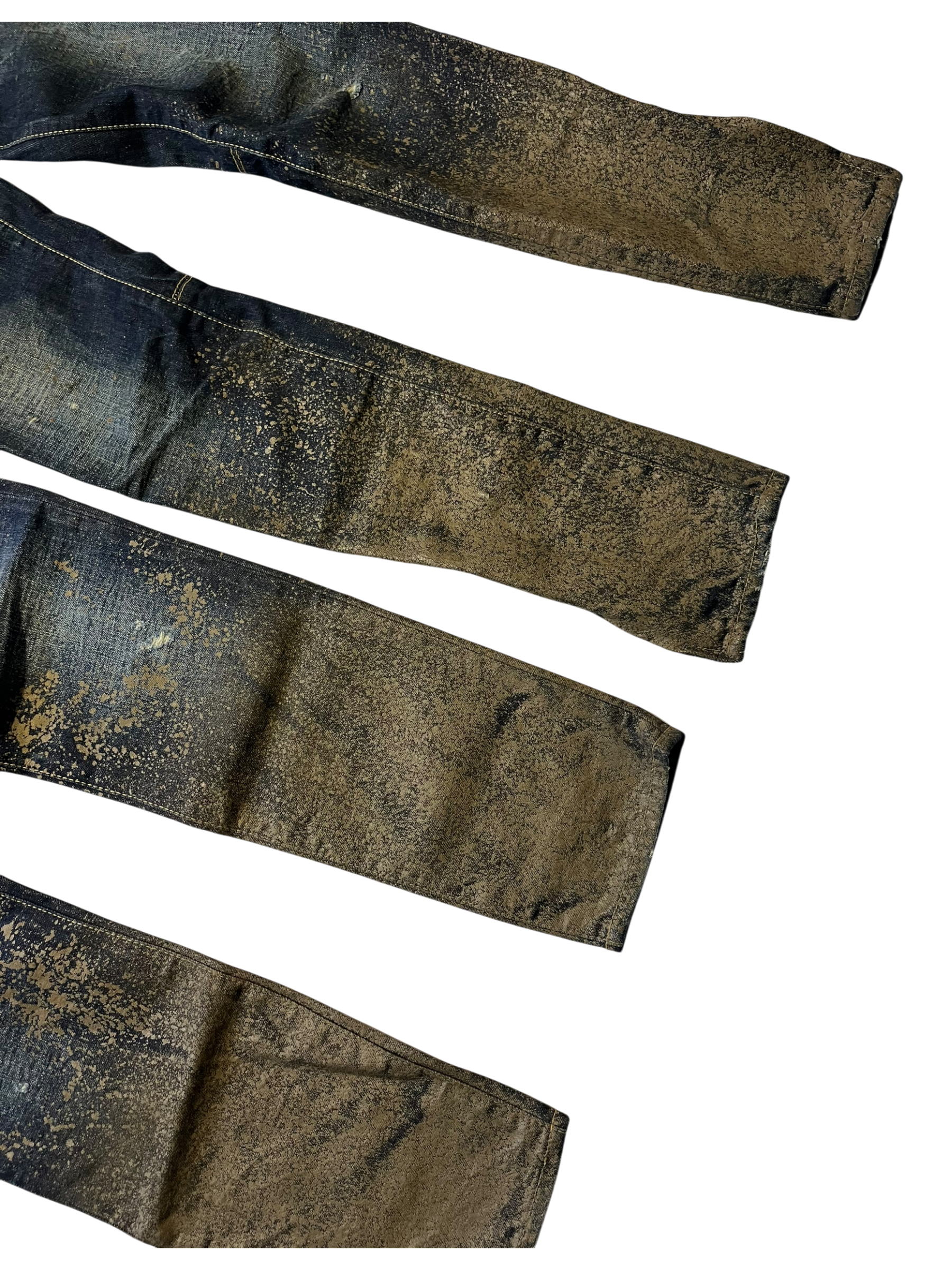 DSQUARED2 2015 RUNWAY MUD COATED JEANS