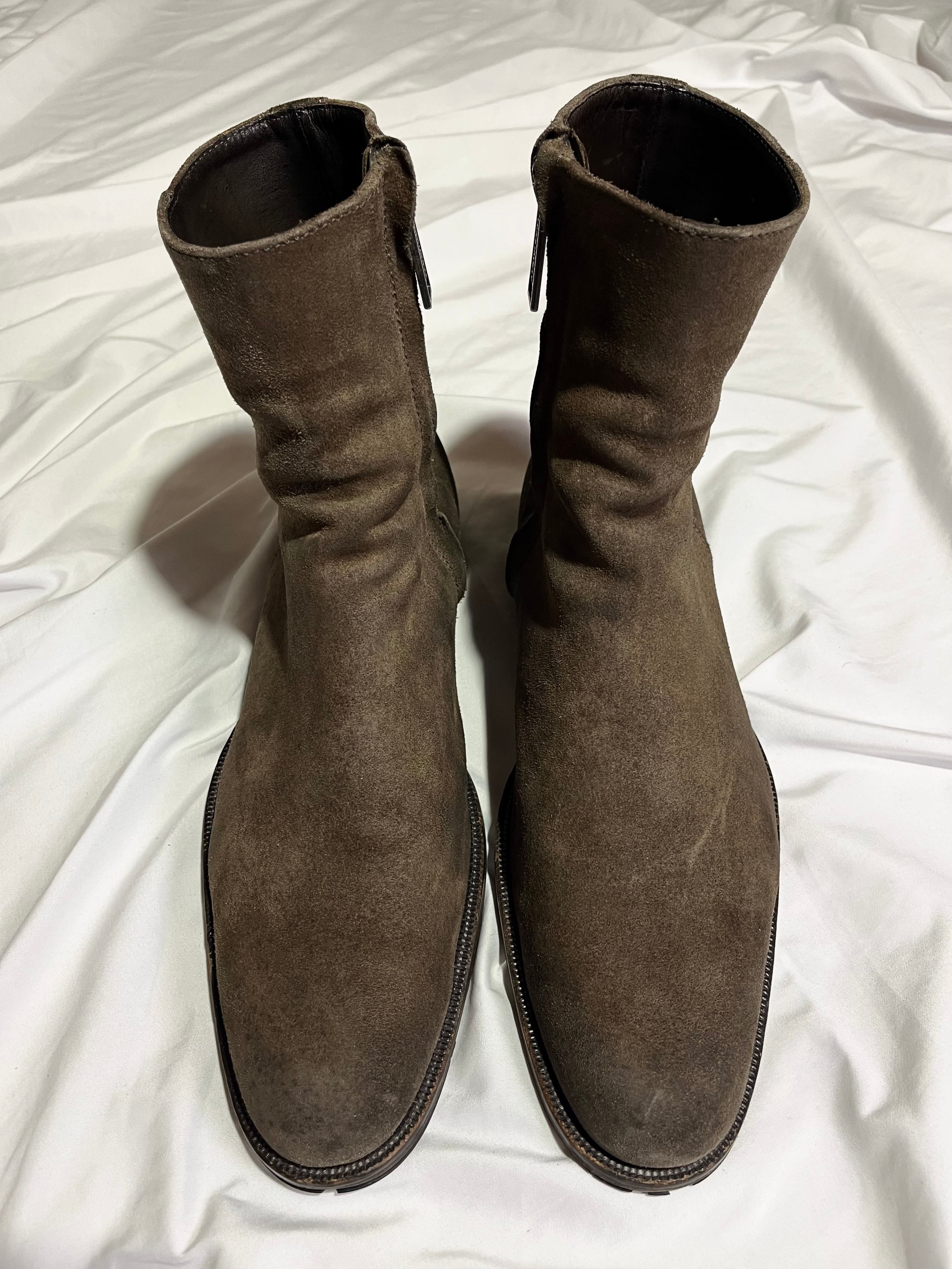 DSQUARED2 RUNWAY COGNAC SUEDE CHELSEA BOOTS