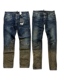 DSQUARED2 2015 RUNWAY MUD COATED JEANS