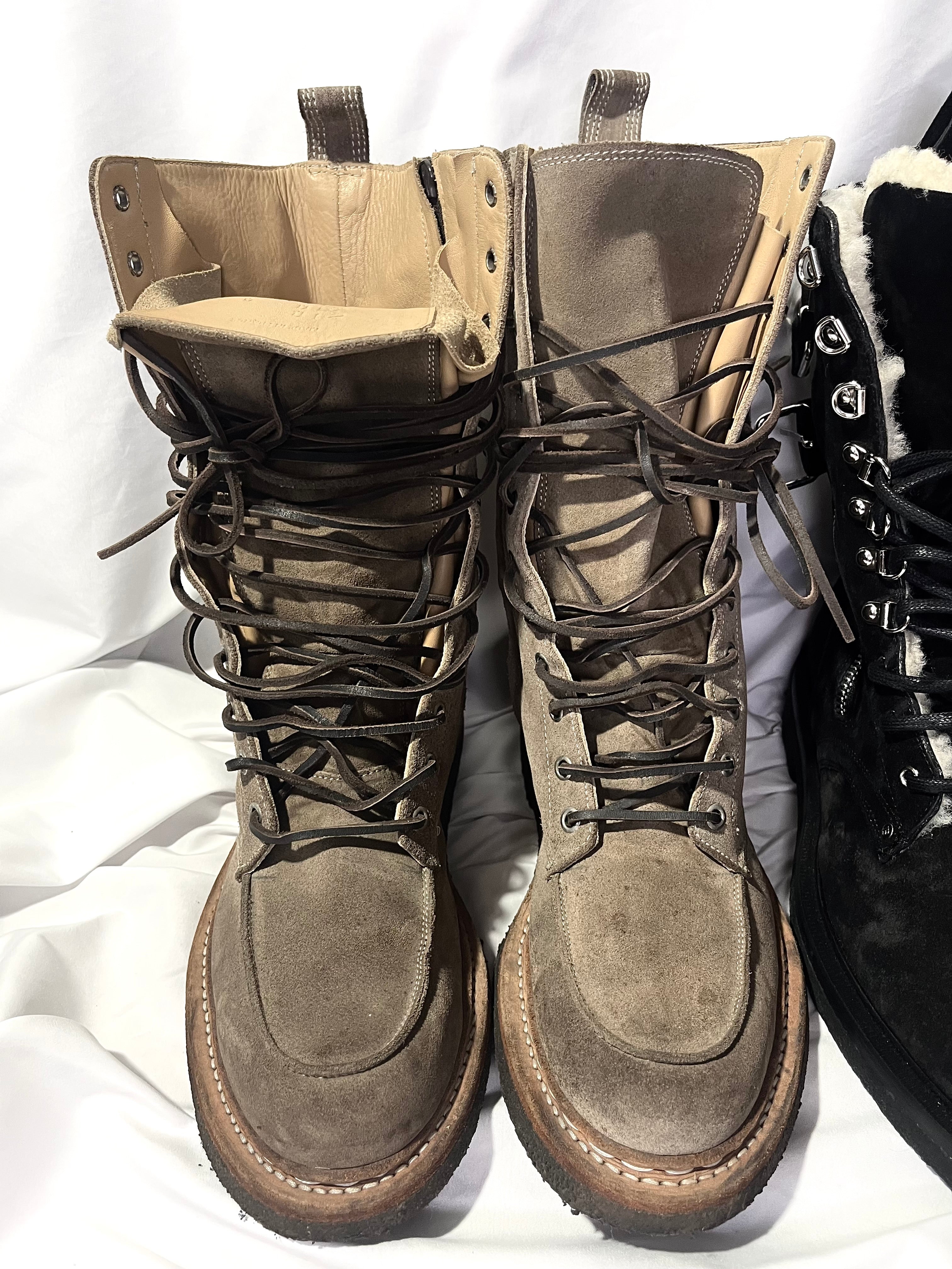 BALMAIN FW11 RANGER BOOTS IN KHAKI SUEDE BY CHRISTOPHE DECARNIN