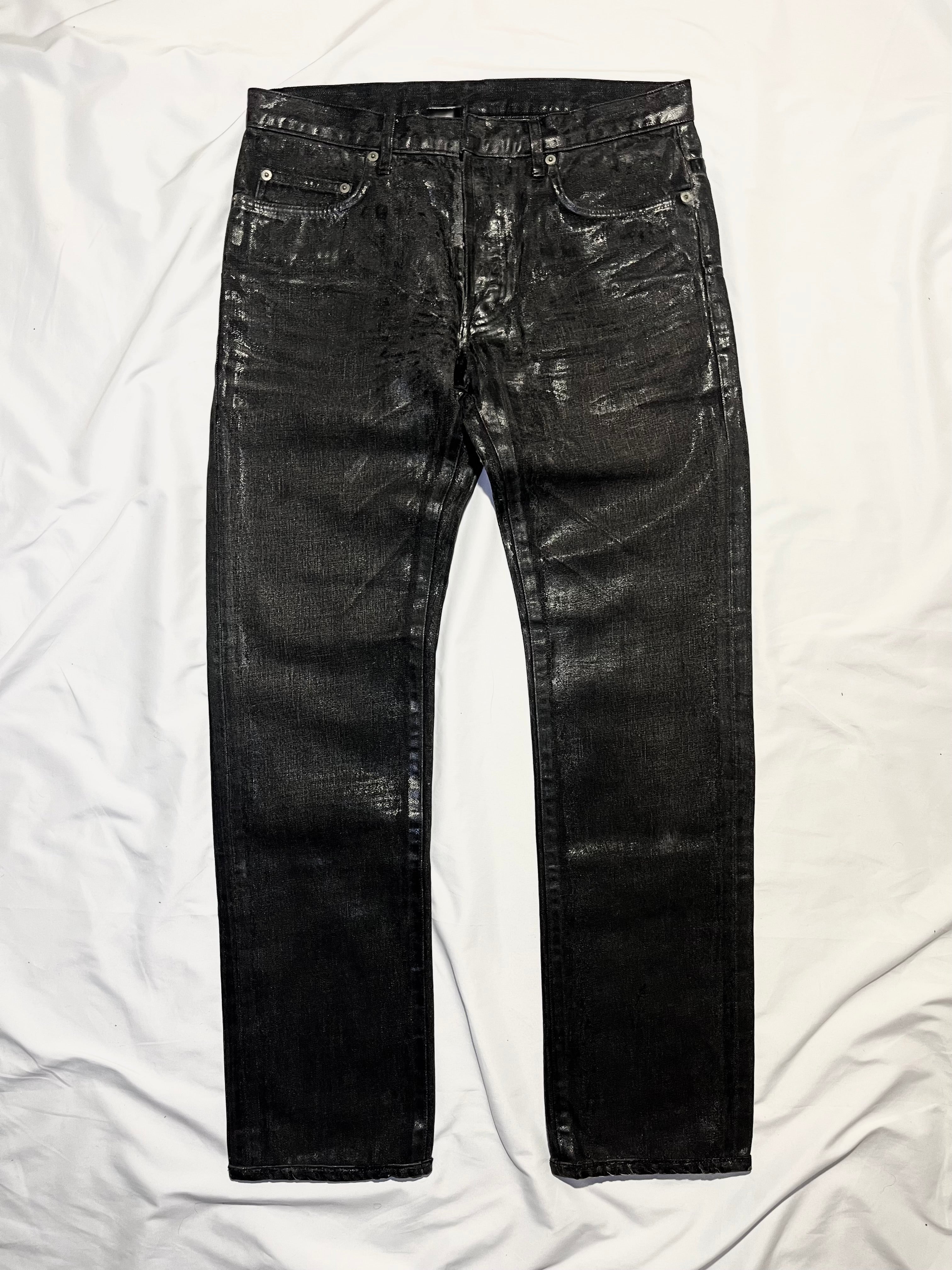 DIOR FW07 'NAVIGATE' WAXED LUSTERS COATED DENIM