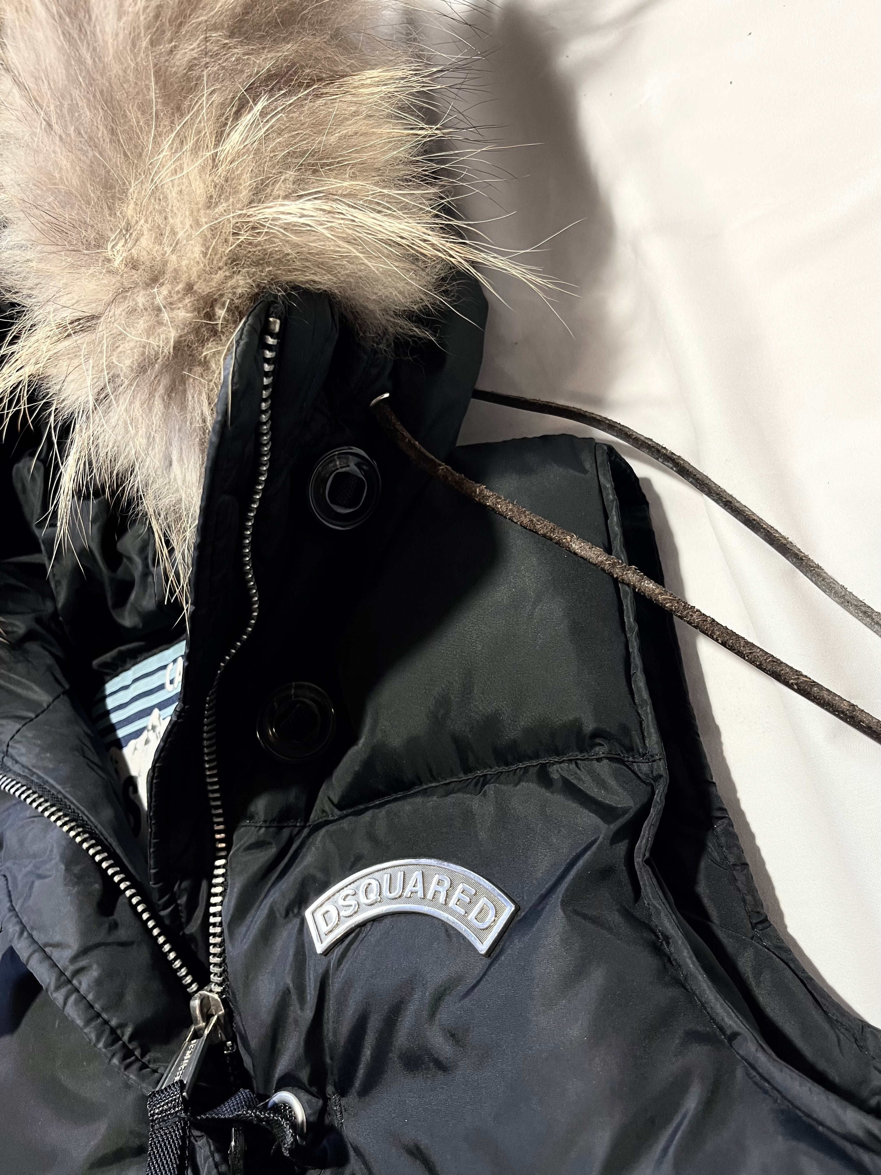 DSQUARED2 FW10 DRAWSTRINGS REAL FUR VEST