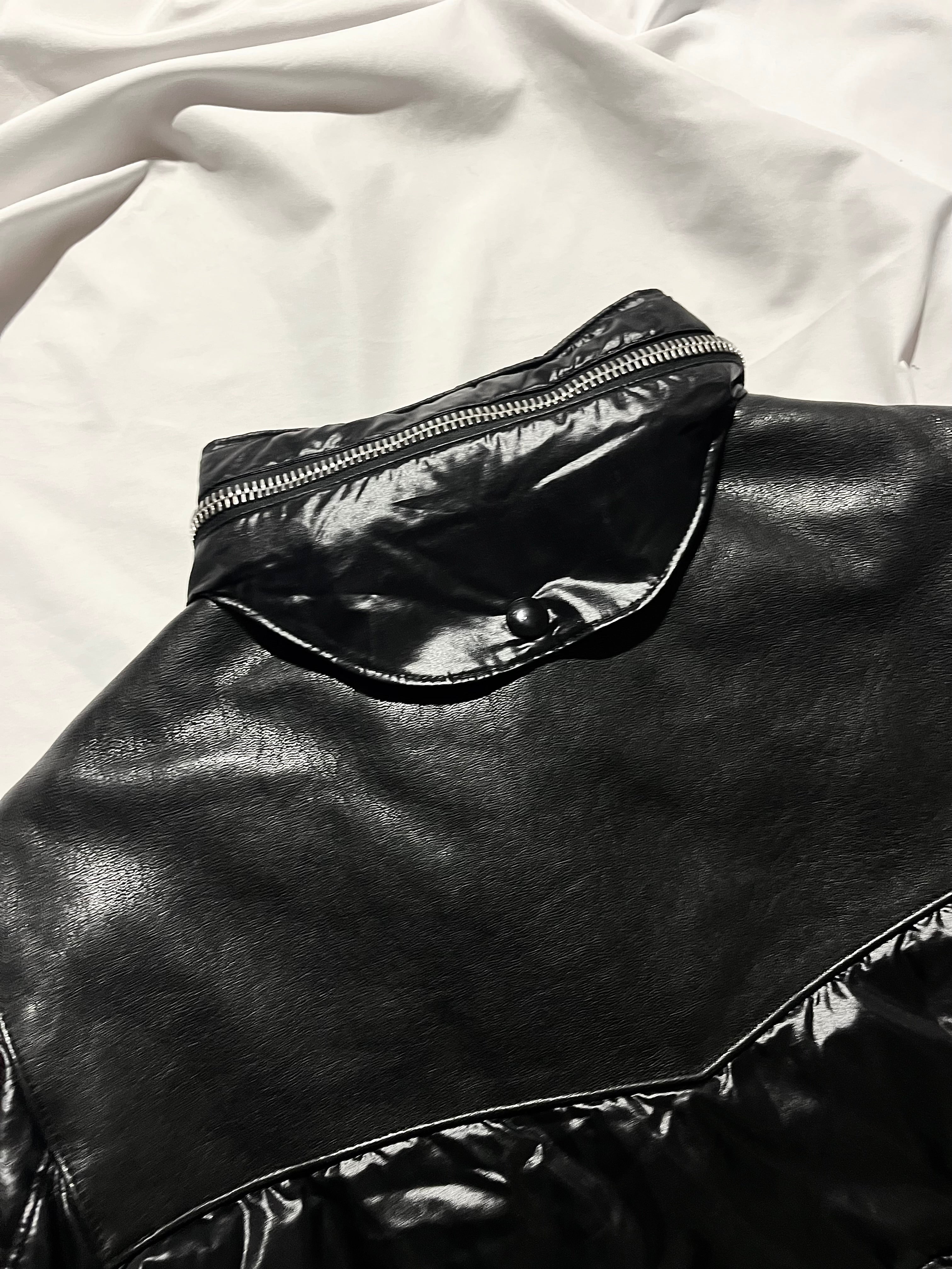 SAINT LAURENT PARIS FW13 GLOSSY LEATHER PUFFER BY HEDI SLIMANE IN 48