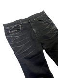SAINT LAURENT D21 WHISKERED WAX DENIM BY HEDI SLIMANE IN W32