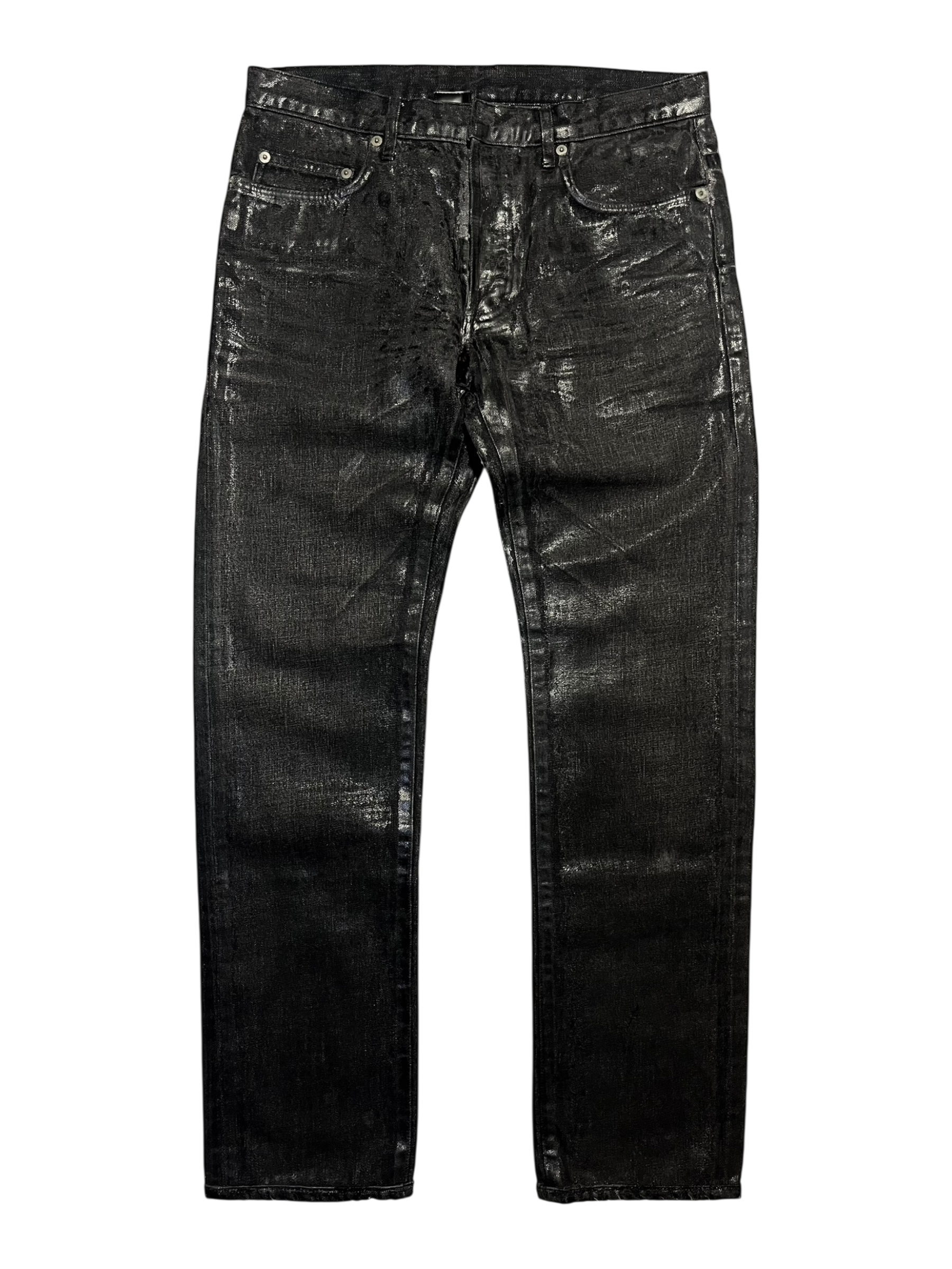 DIOR FW07 'NAVIGATE' WAXED LUSTERS COATED DENIM