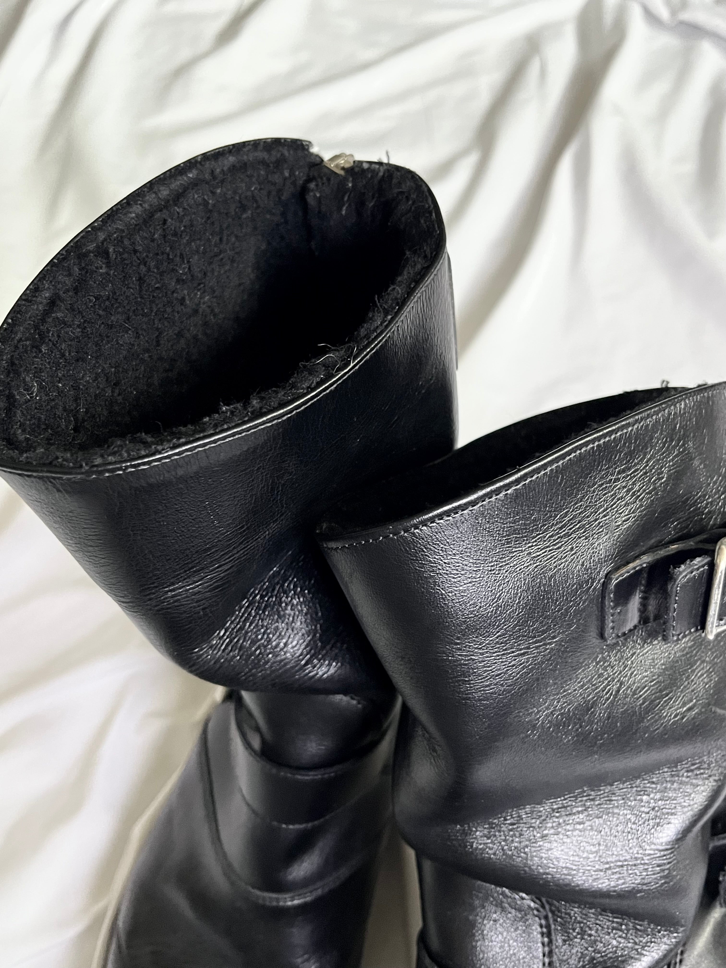 BALMAIN FW12 ENGINEER BOOTS IN BLACK LEATHER BY CHRISTOPHE DECARNIN