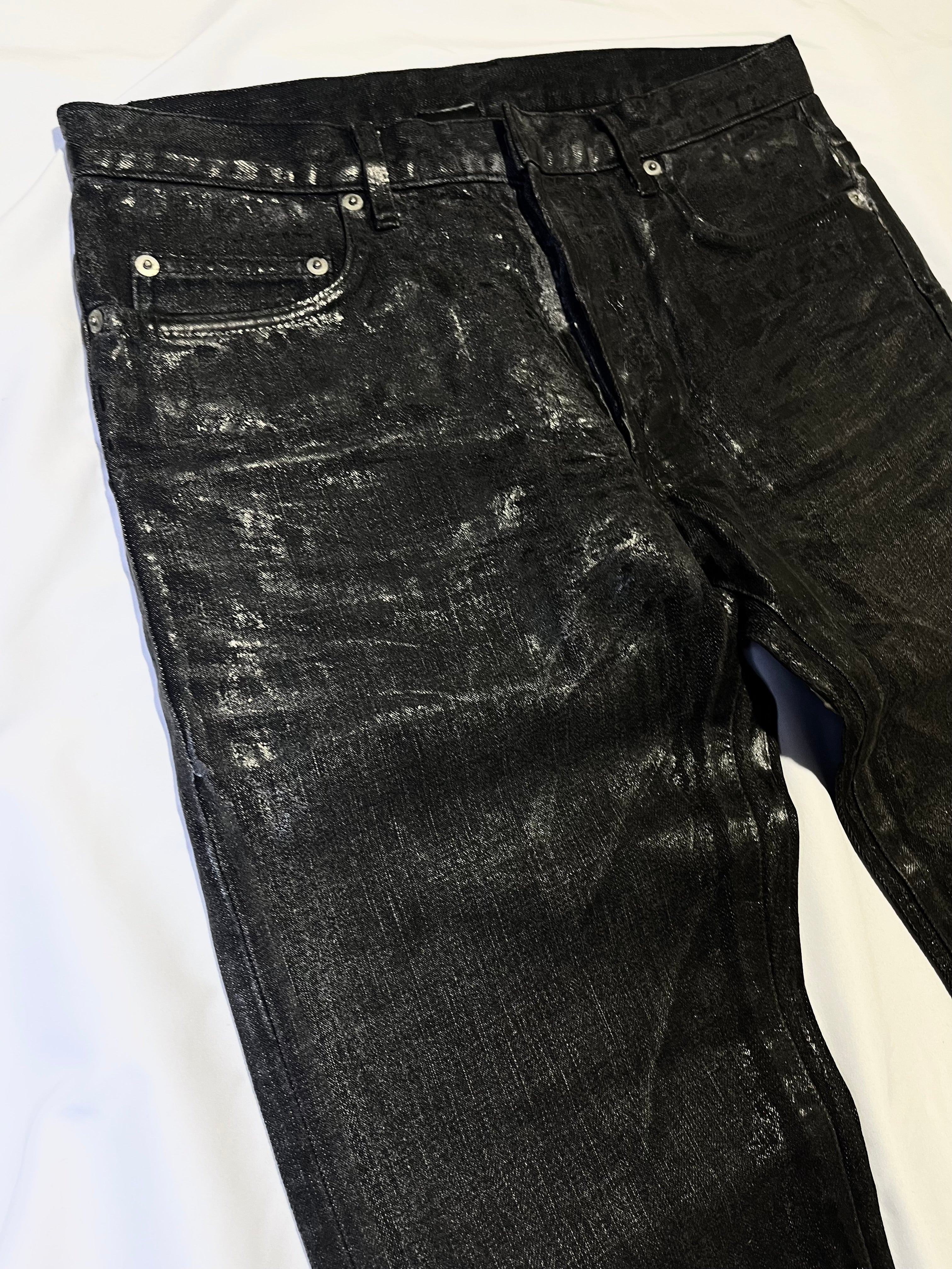 DIOR FW07 'NAVIGATE' WAXED LUSTERS COATED DENIM