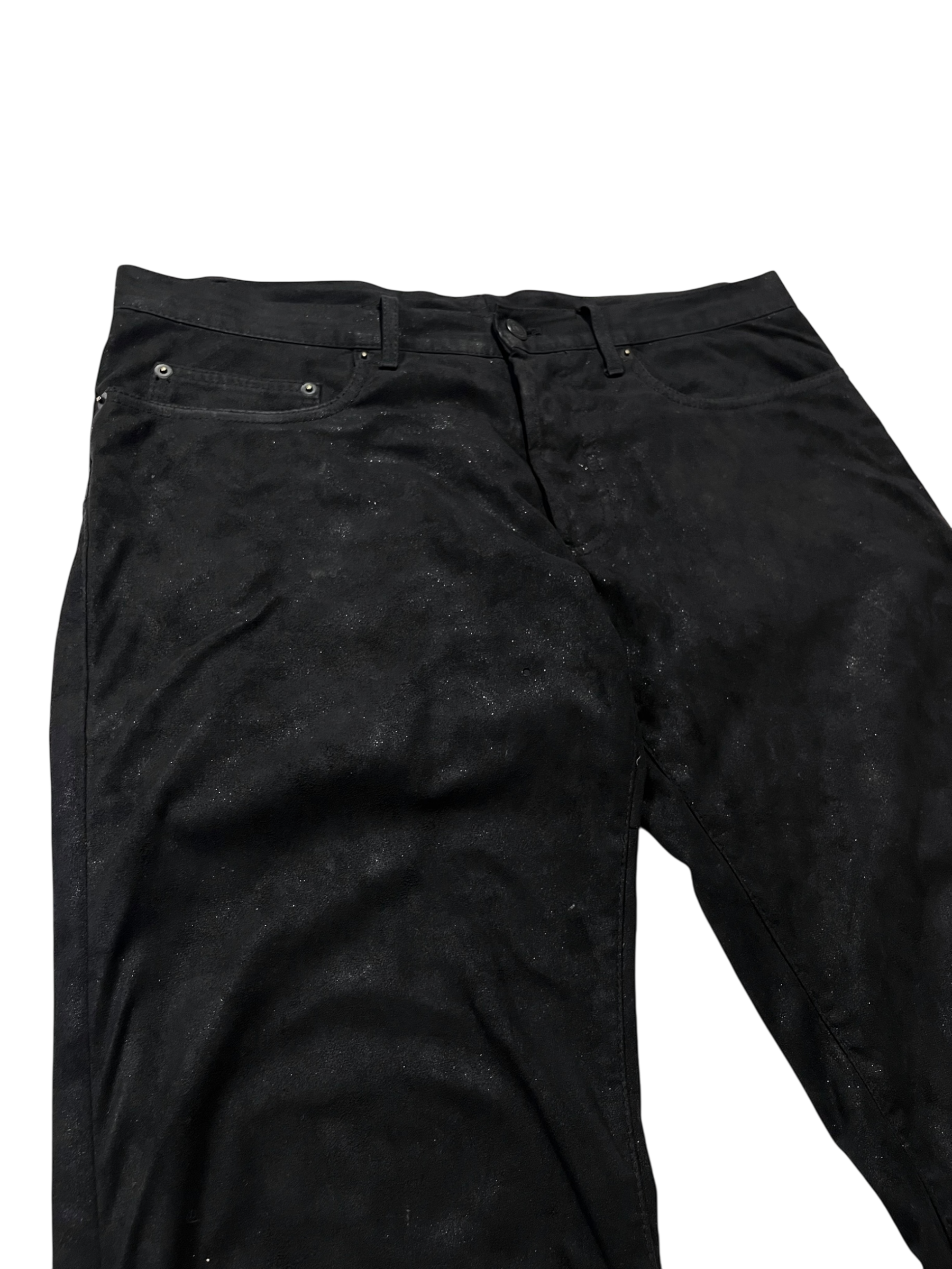 DIOR GLITTER COATED MOLESKIN TROUSERS BY KRISS VAN ASSCHE IN W33