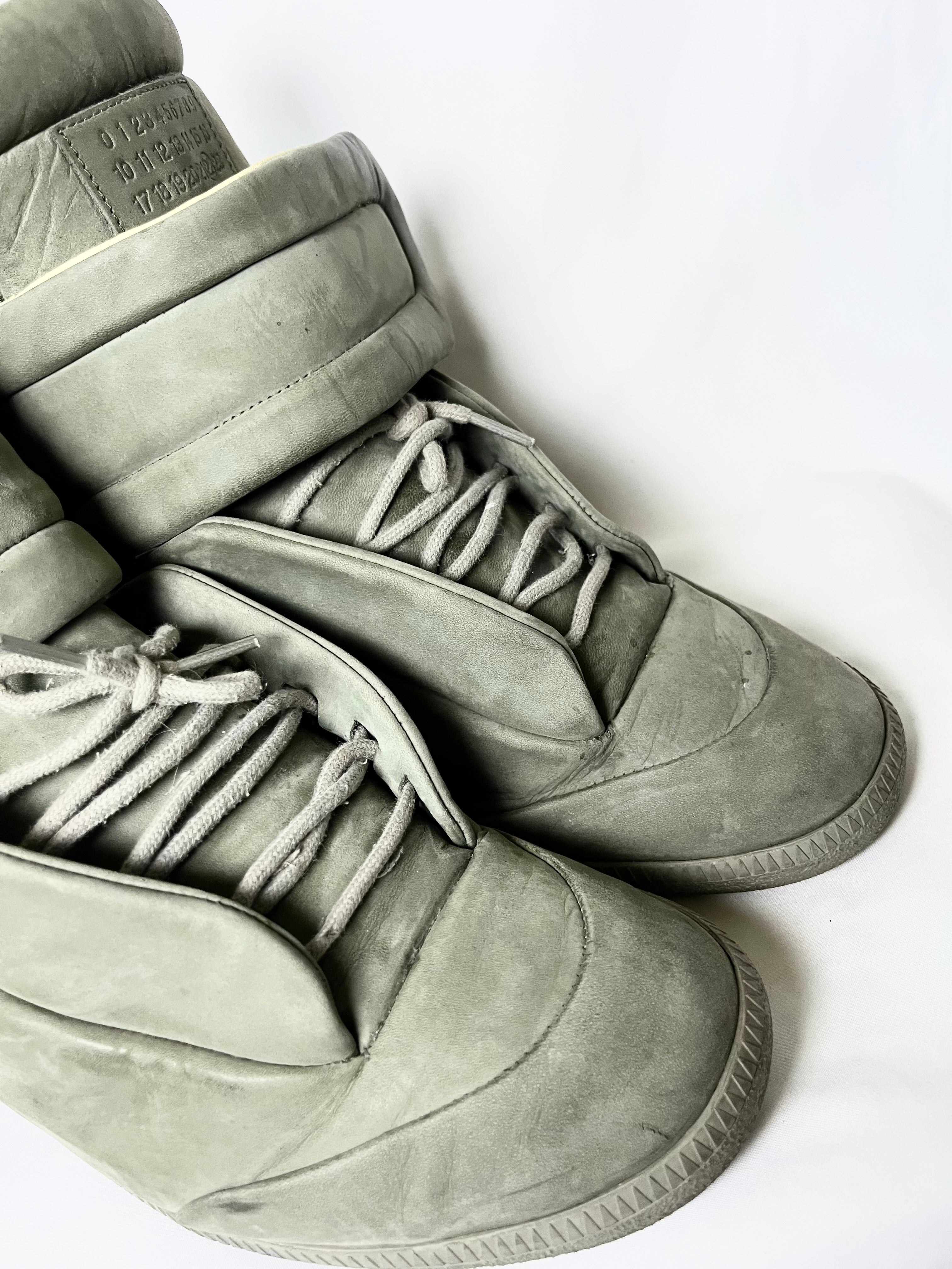 MAISON MARTIN MARGIELA  2012 FUTURE HIGH OLIVE GREEN SUEDE FIRST RELEASE