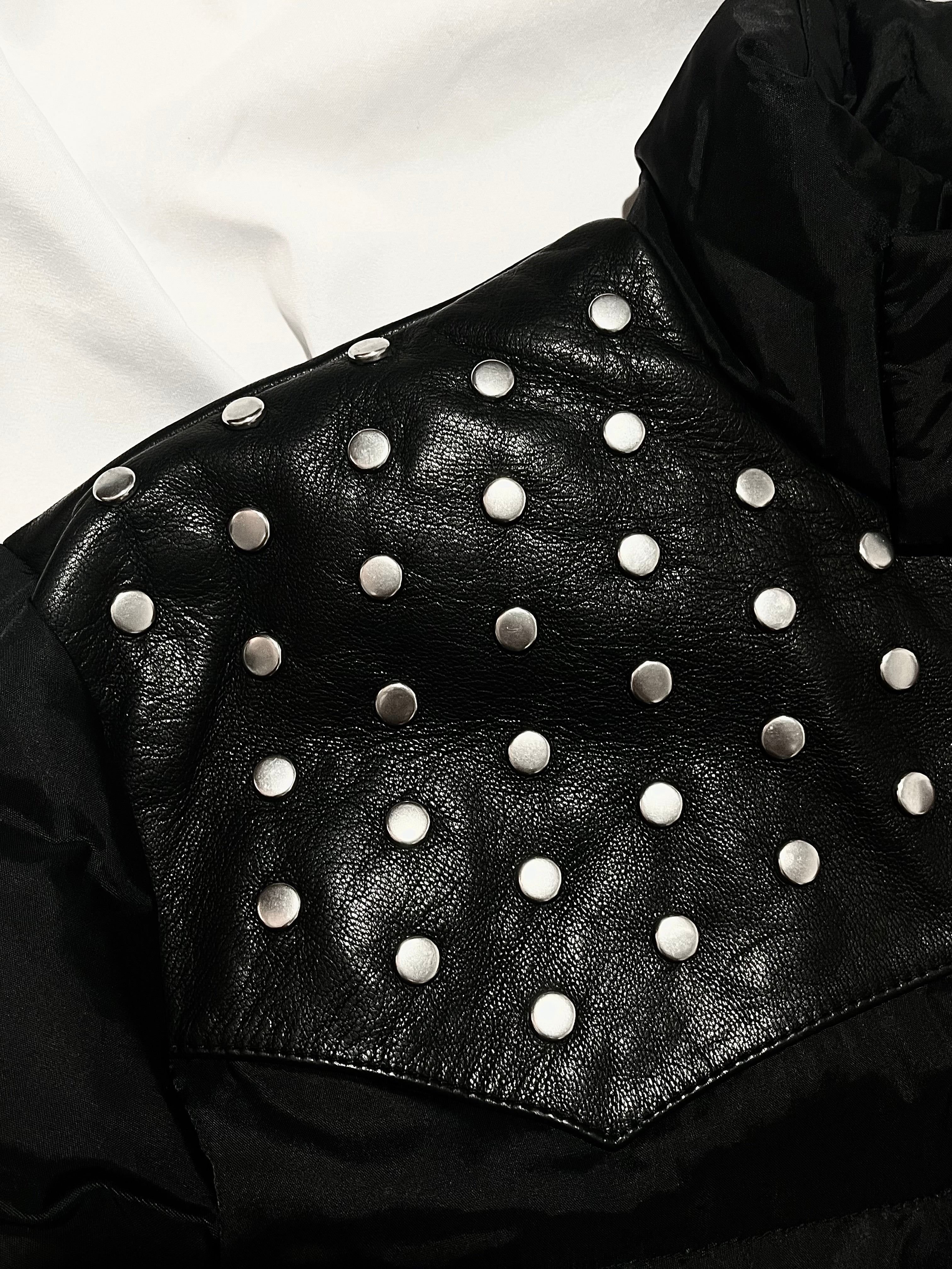 SAINT LAURENT PARIS FW13 STUDDED LEATHER PUFFER BY HEDI SLIMANE IN 46 BRAND NEW WITH TAGS