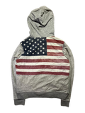 RALPH LAUREN DENIM & SUPPLY US FLAG EMBROIDERED ZIP-UP HOODIE IN L