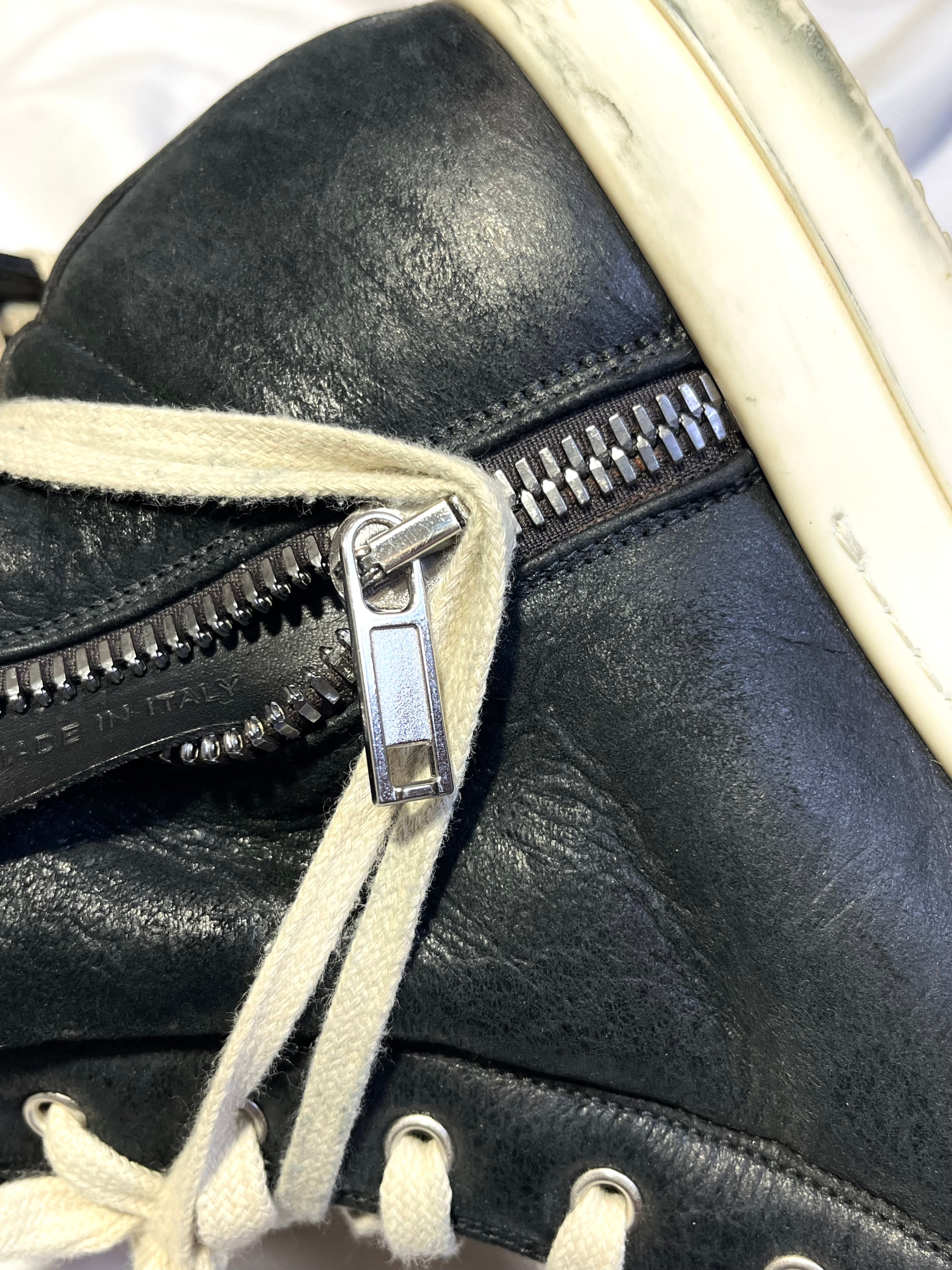 RICK OWENS FW17 'WALRUS' SHEARLING RAMONES HI-TOP