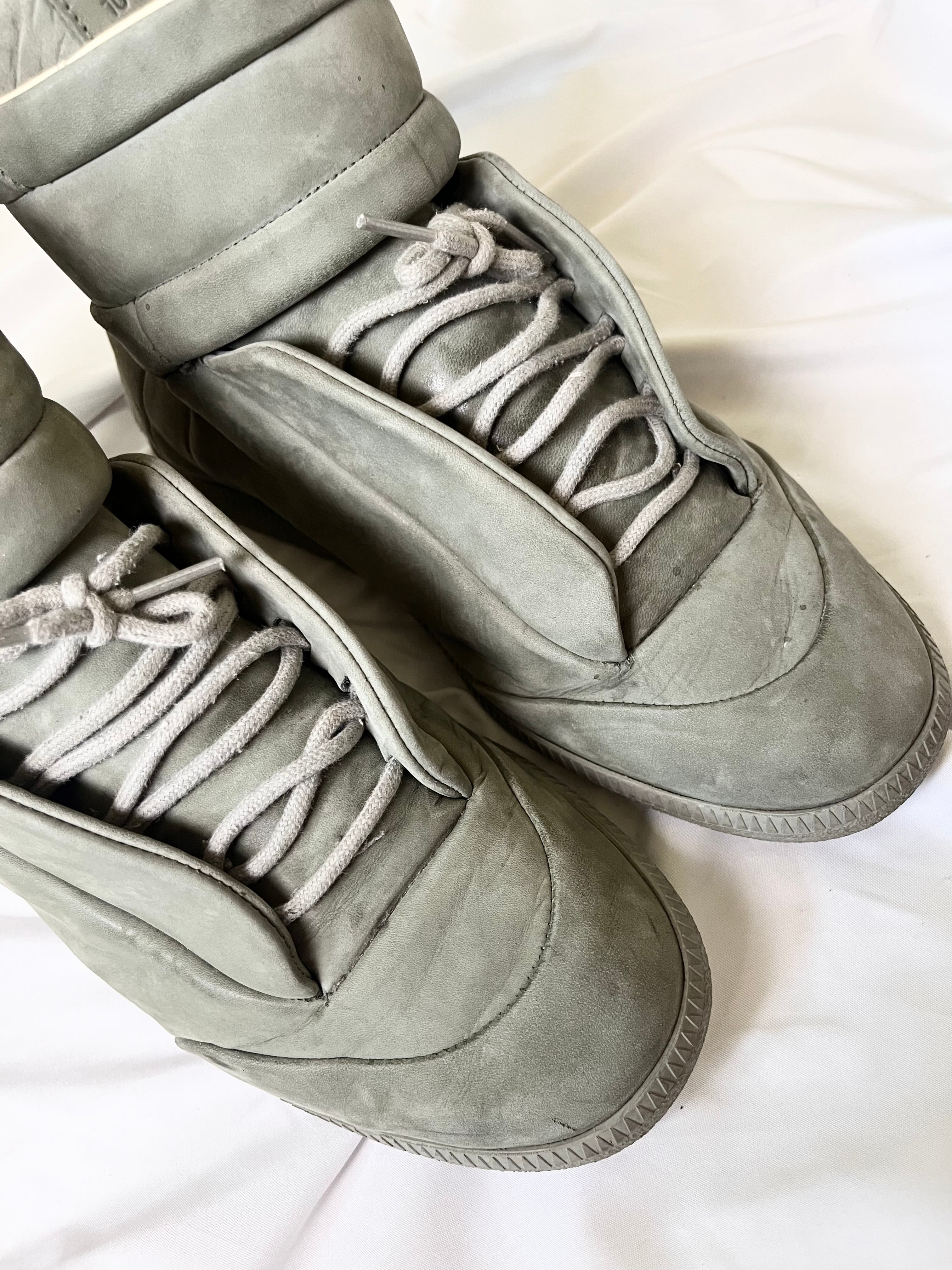MAISON MARTIN MARGIELA  2012 FUTURE HIGH OLIVE GREEN SUEDE FIRST RELEASE