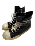 RICK OWENS 2012 PYTHON SKIN RAMONES IN BLACK/MILK
