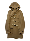 BALMAIN FW11 KHAKI WOODEN SPIKE DUFFLECOAT BY CRISTOPHE DECARNIN