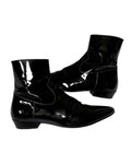 SAINT LAURENT PARIS PATENT LEATHER GLOSSY BOOTS IN 42