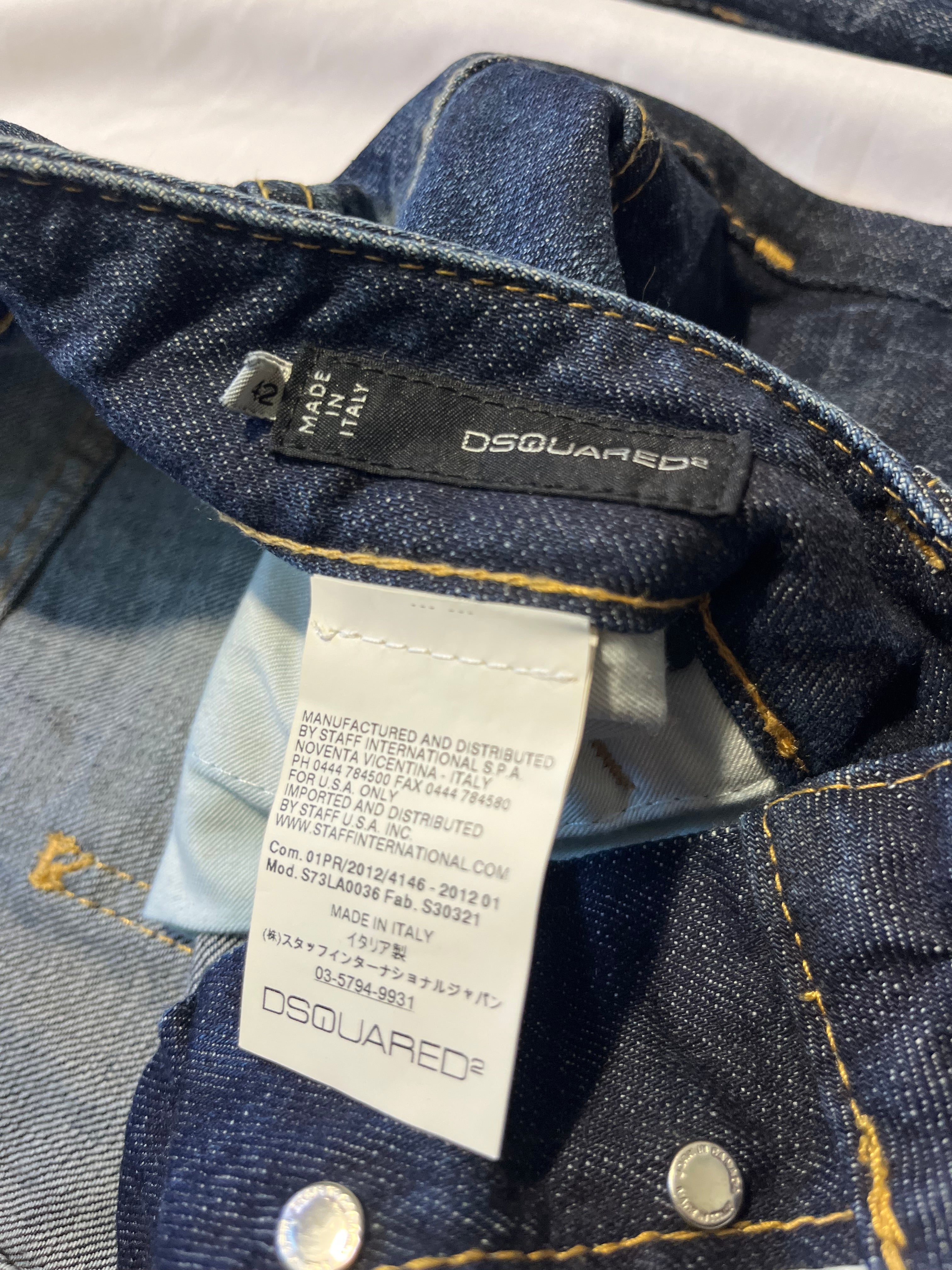 DSQUARED2 2015 RUNWAY MUD COATED JEANS