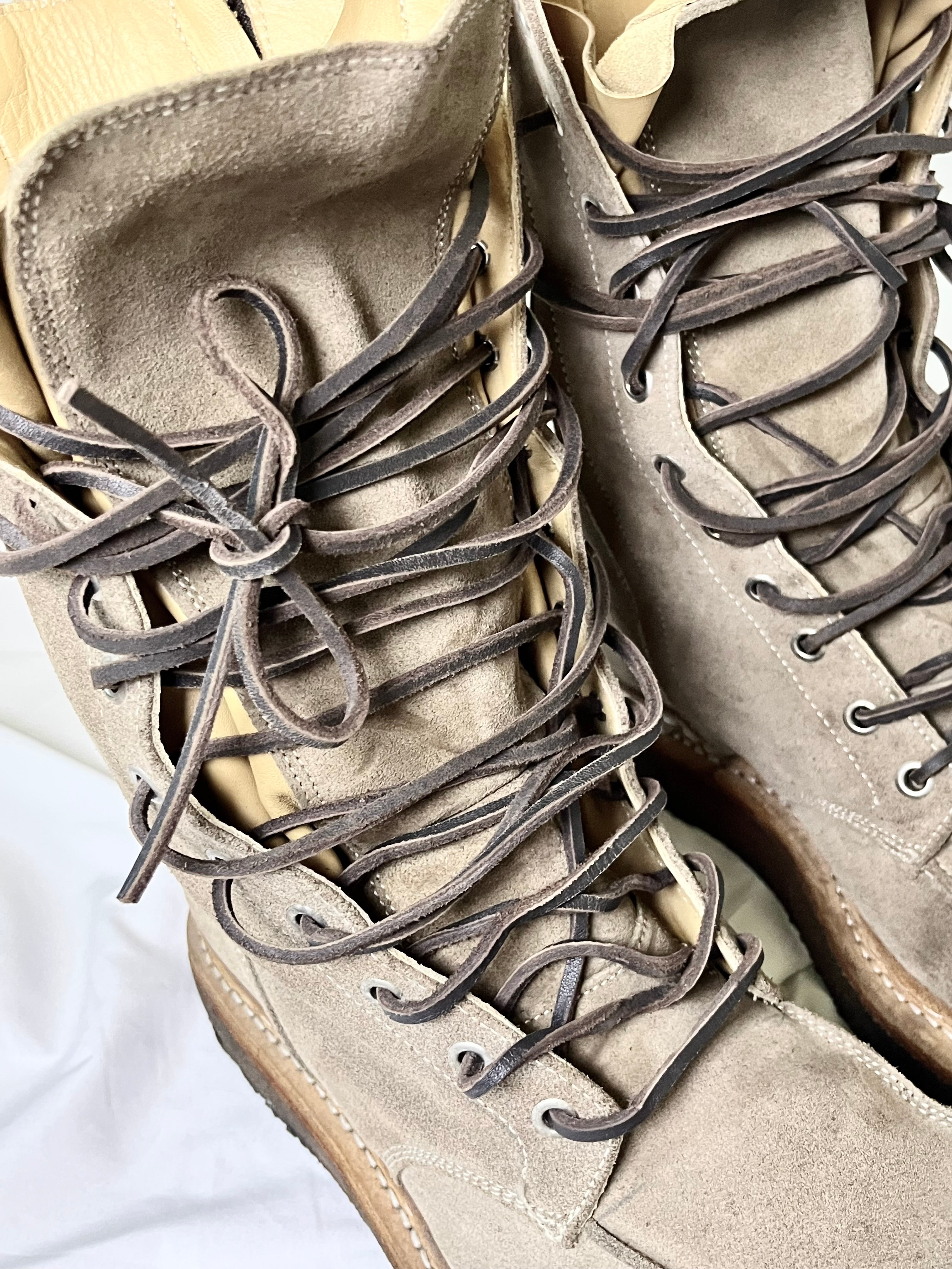 BALMAIN FW11 RANGER BOOTS IN KHAKI SUEDE BY CHRISTOPHE DECARNIN
