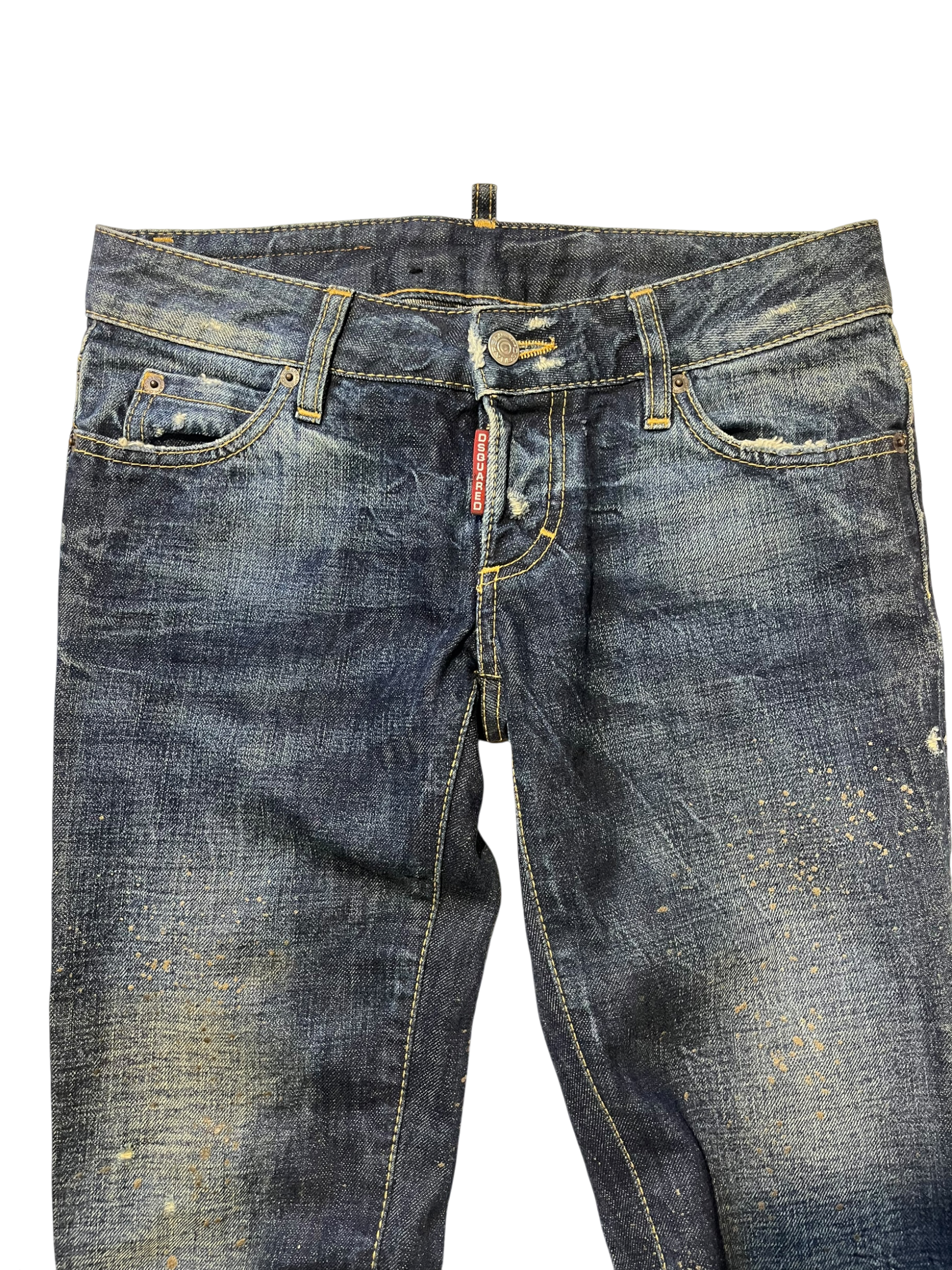 DSQUARED2 2015 RUNWAY MUD COATED JEANS