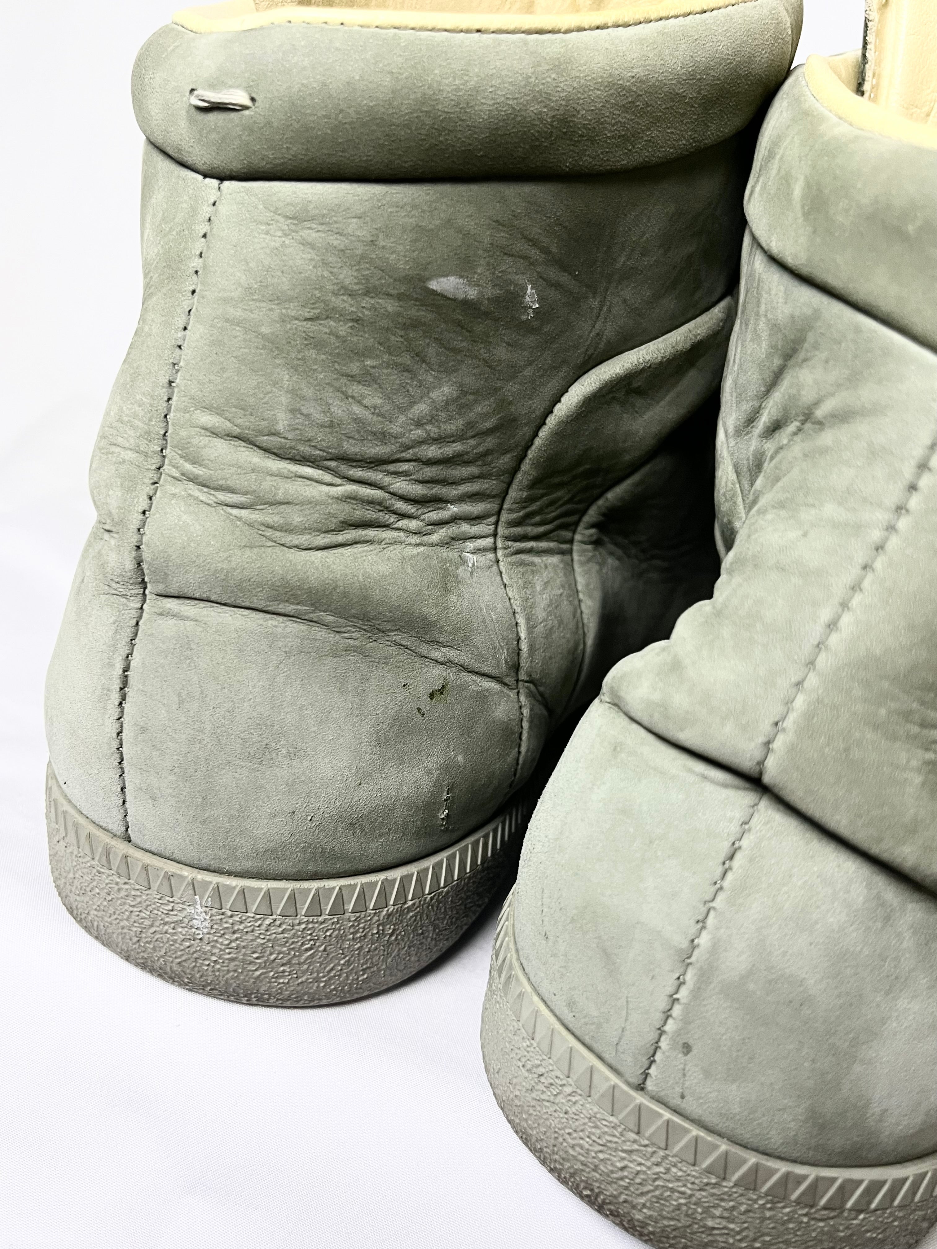 MAISON MARTIN MARGIELA  2012 FUTURE HIGH OLIVE GREEN SUEDE FIRST RELEASE