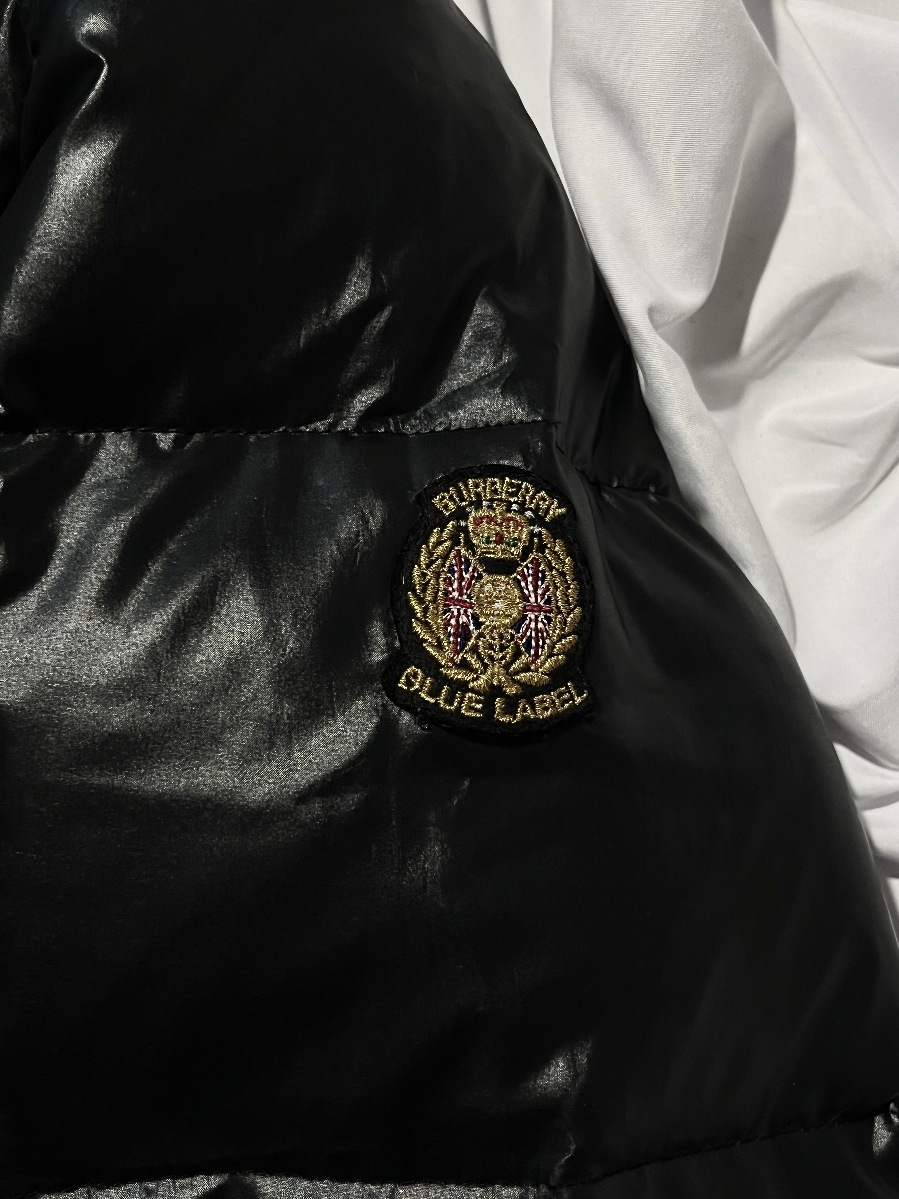 BURBERRY BLUE LABEL 2009 REAL FUR NOVA CHECK PUFFER DOWN JACKET