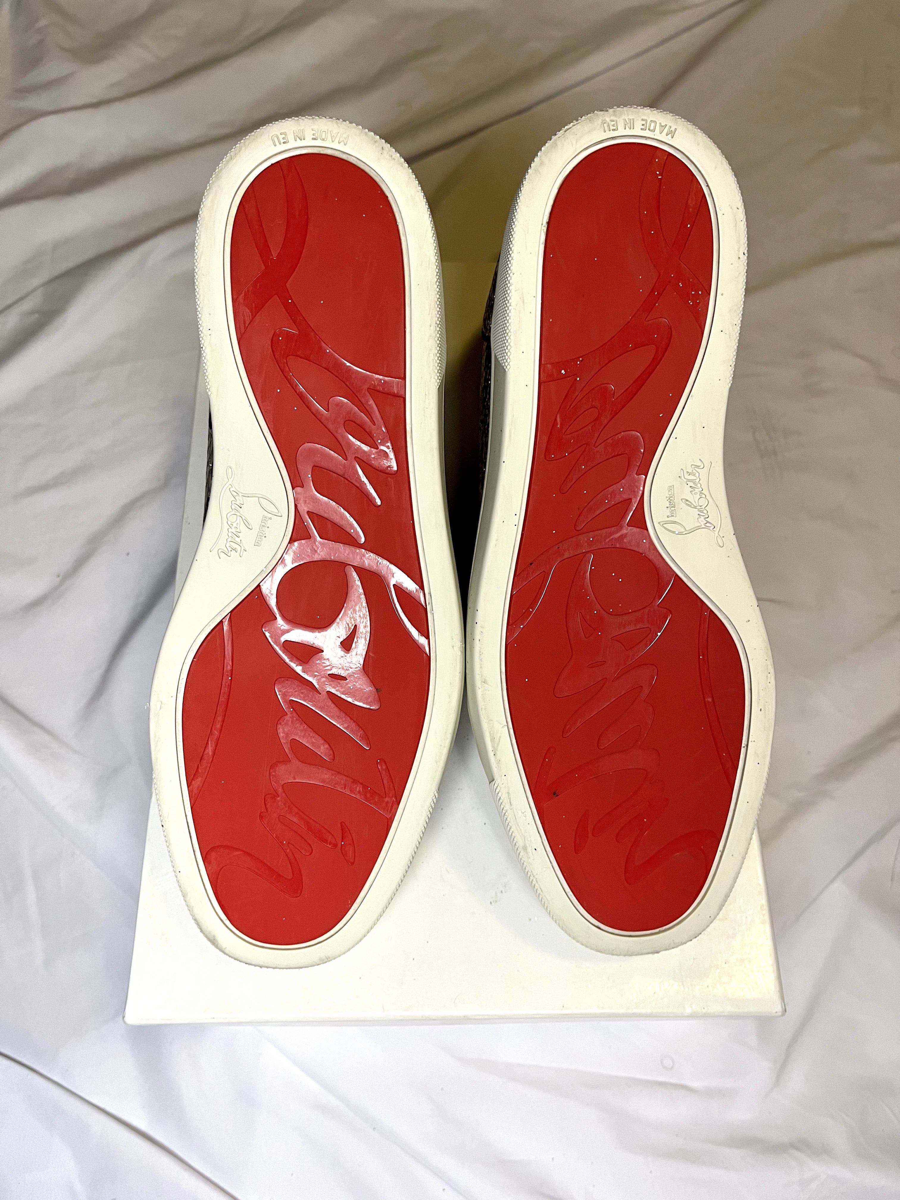 CHRISTIAN LOUBUTIN RED BOTTOM SNEAKERS