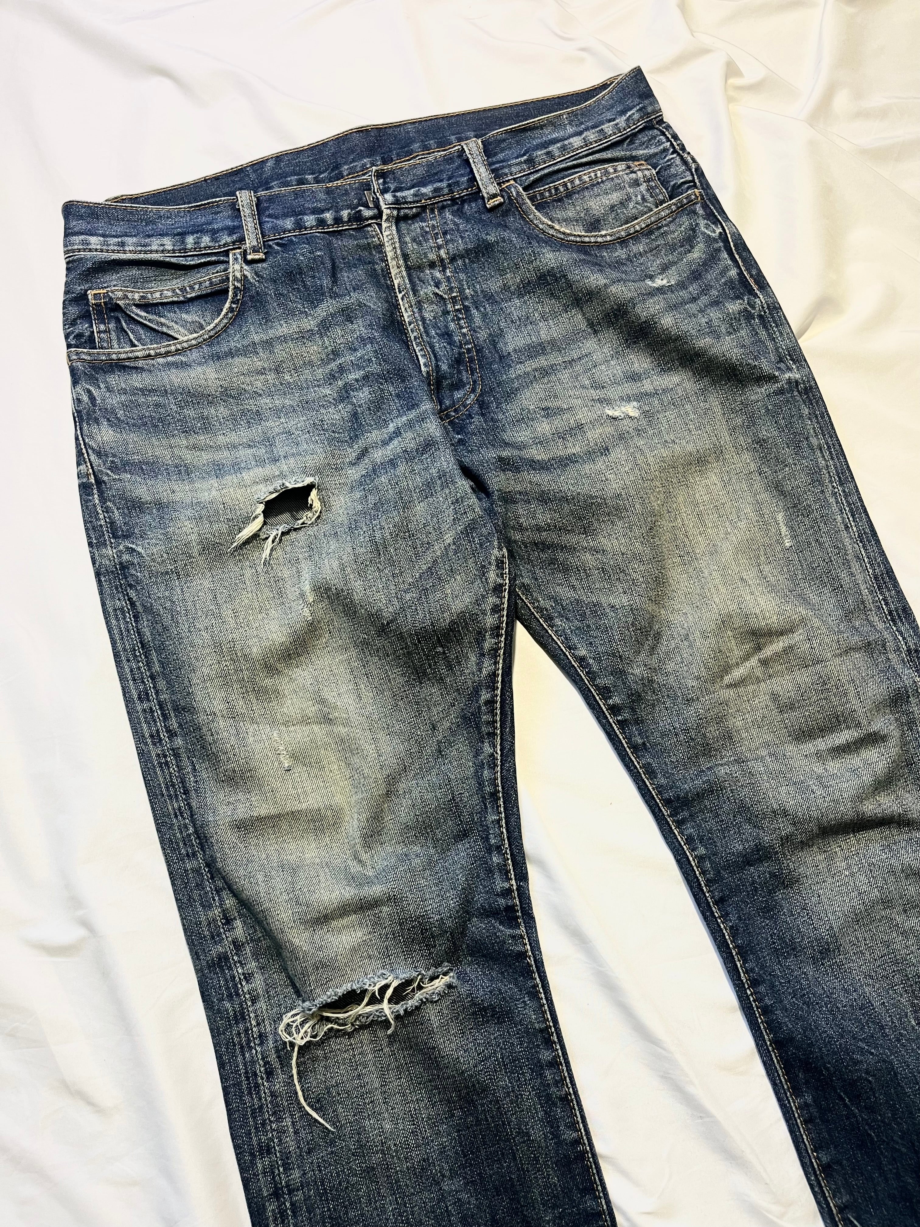 BALMAIN FW12 WHISKERED DENIM BY OLIVIER ROUSTEING
