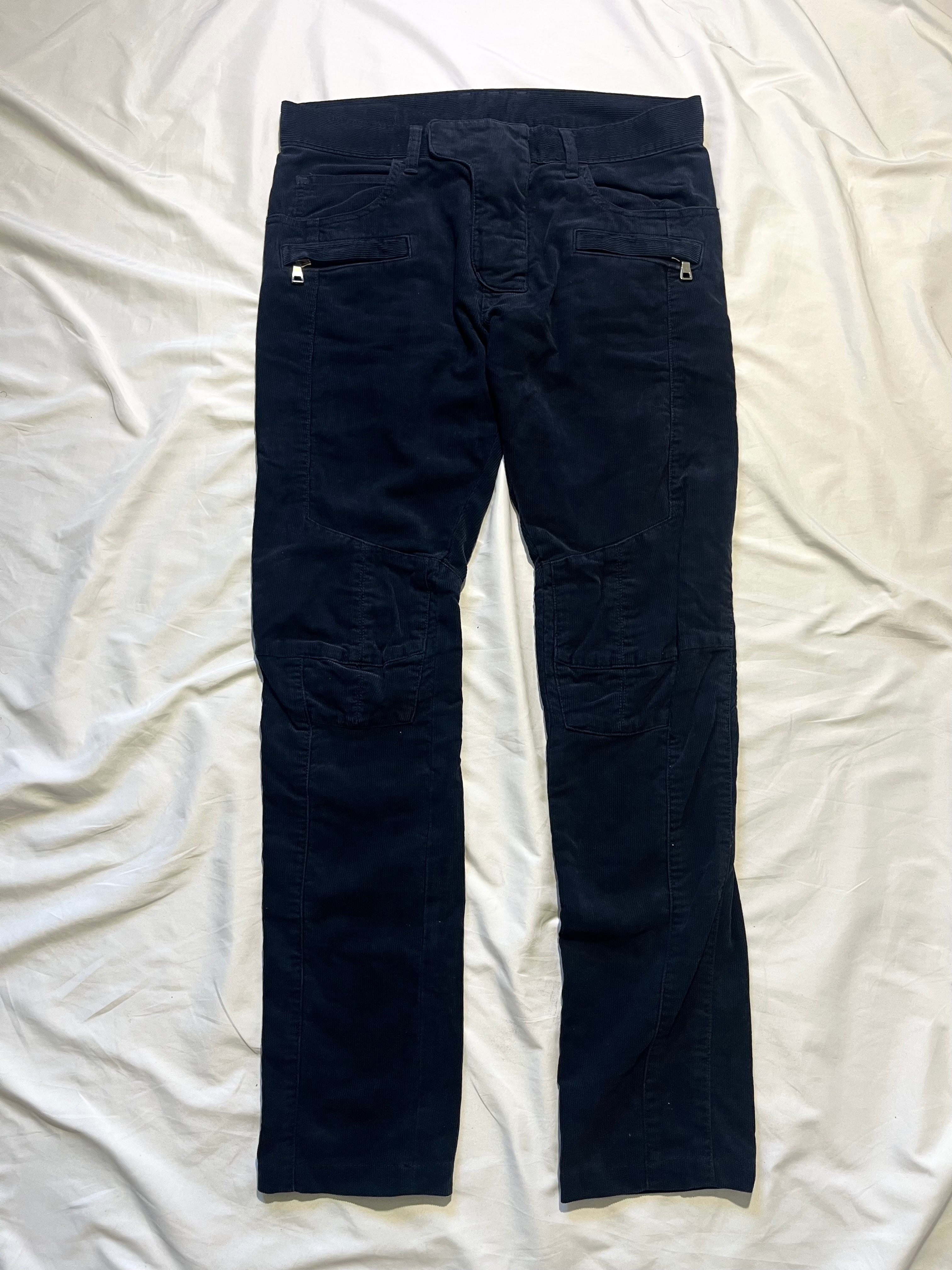 BALMAIN FW12 CORDUROY BIKER DENIM BY OLIVIER ROUSTEING